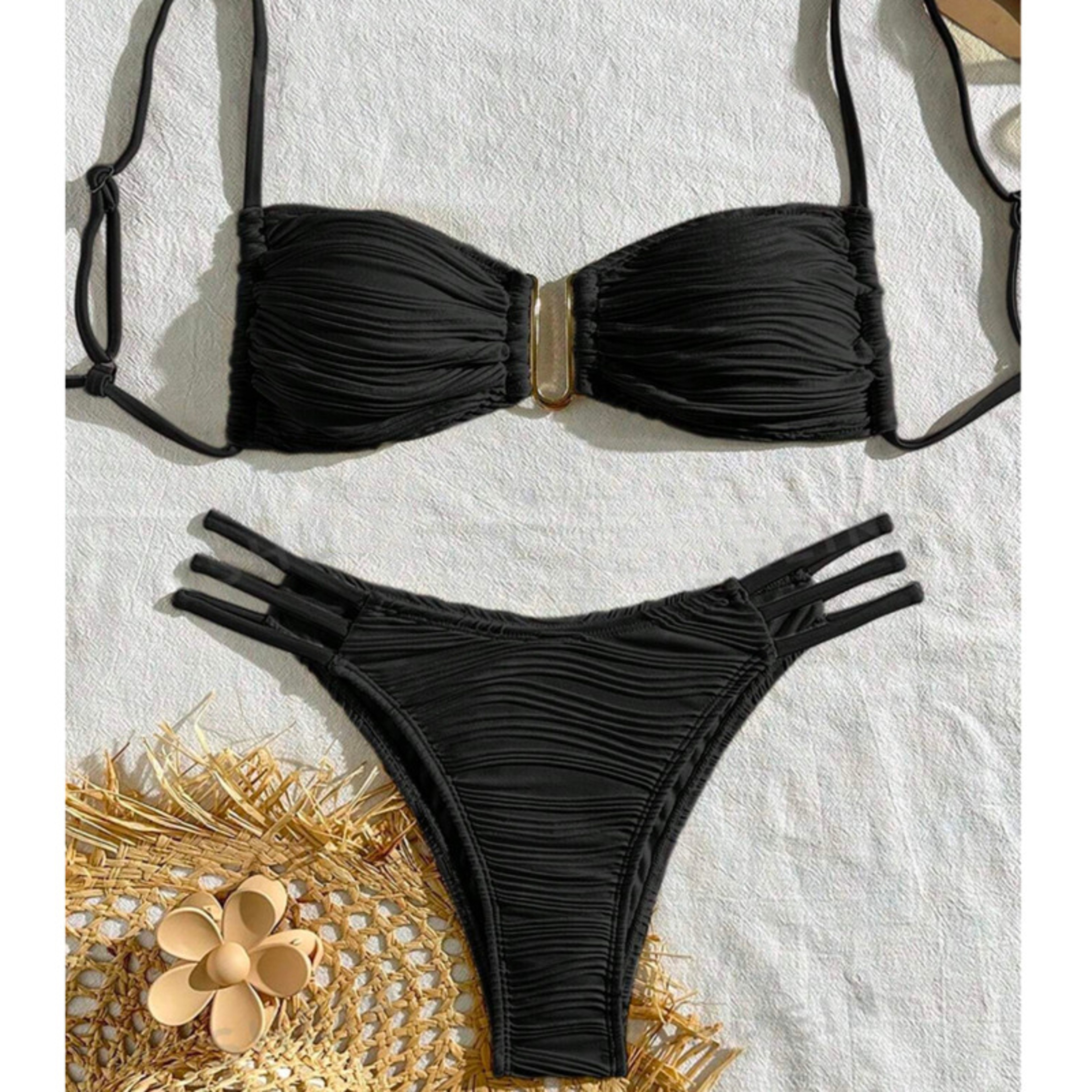 Womens Brazilian Bikini Set Two Piece Low Waist String Neck Swimsuit – view 2