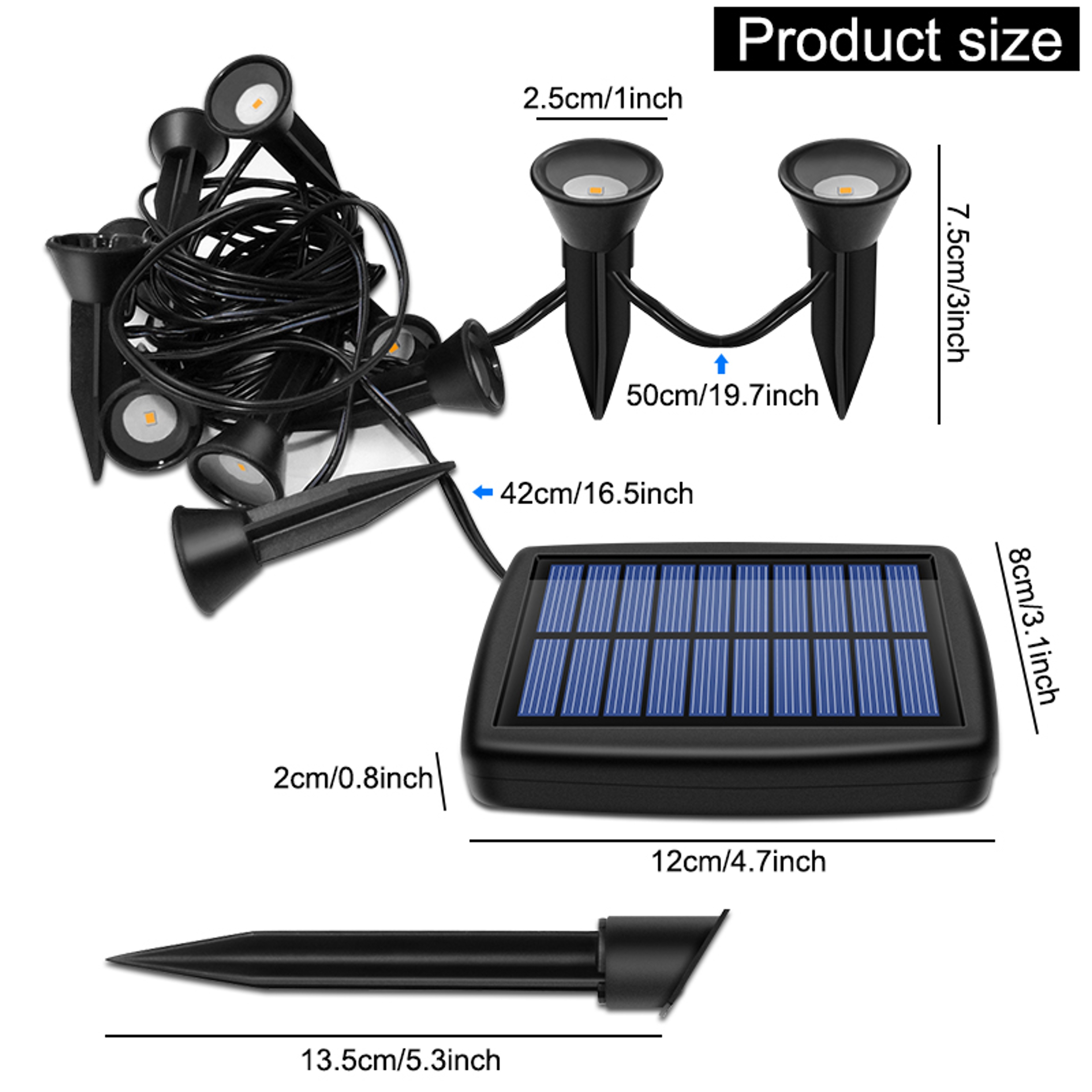 Solar In Ground LED Garden Lights Waterproof Outdoor Landscape Lighting – view 3
