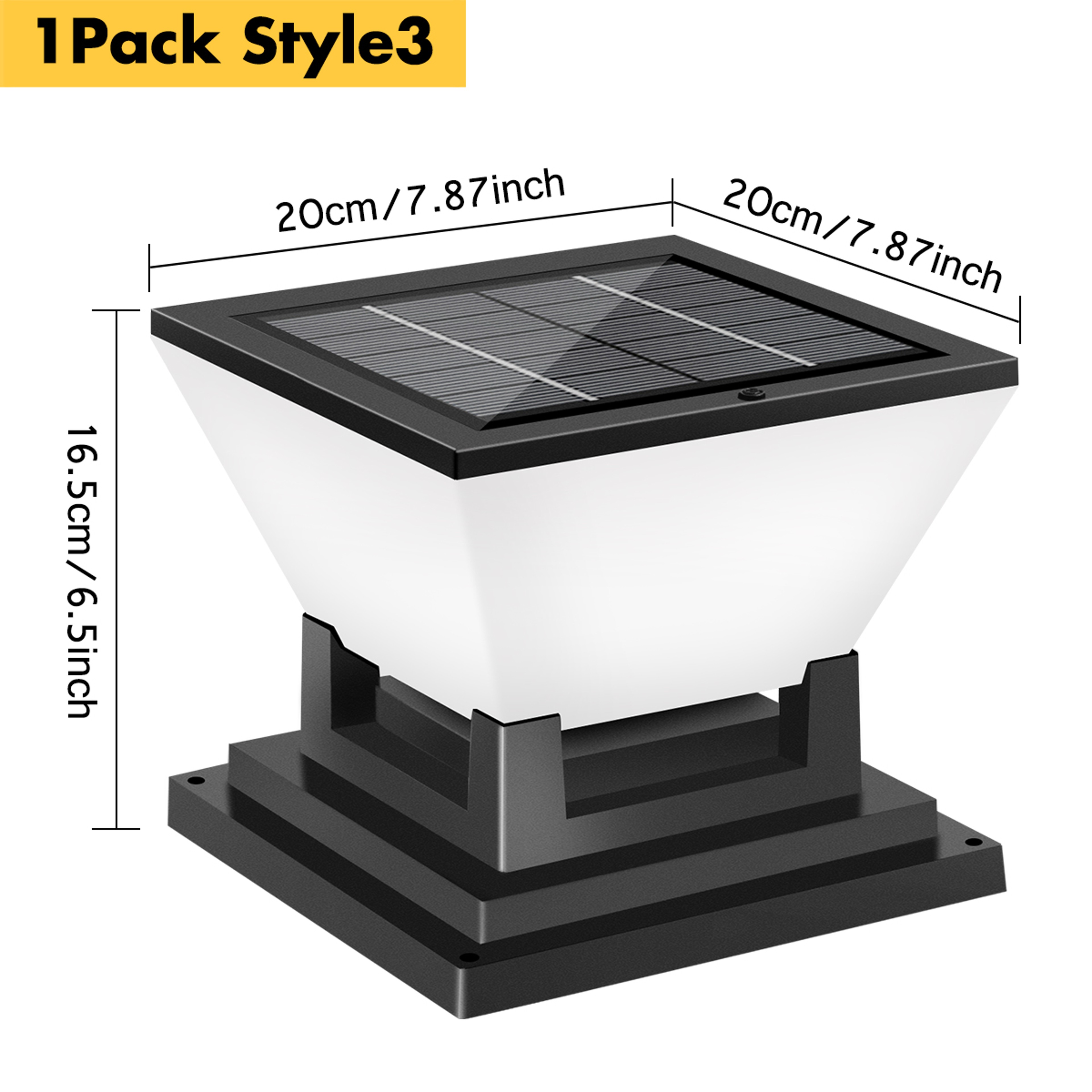 Solar Post Light with Dusk to Dawn Sensor Outdoor LED Garden Light – view 9