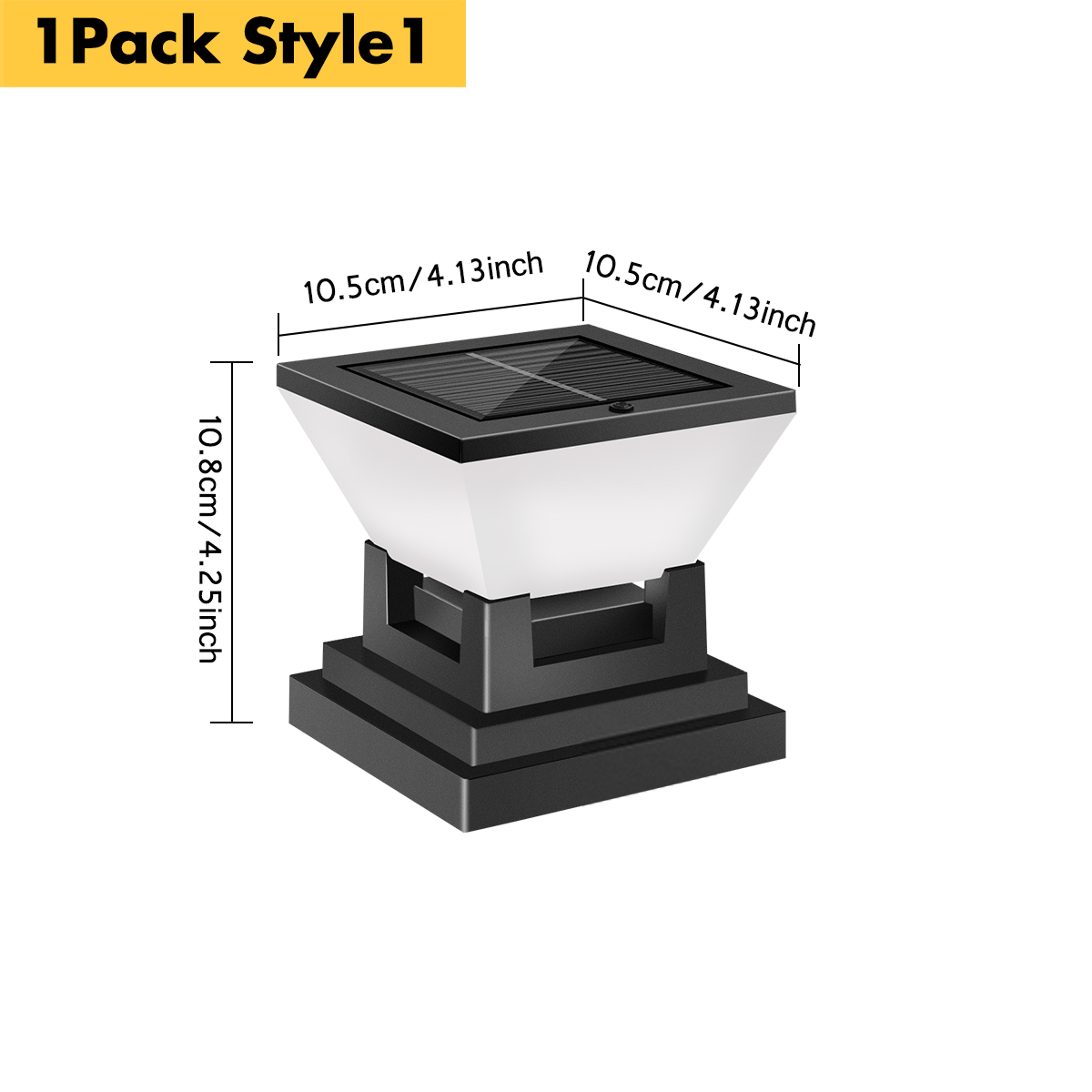 Solar Post Light with Dusk to Dawn Sensor Outdoor LED Garden Light – view 7