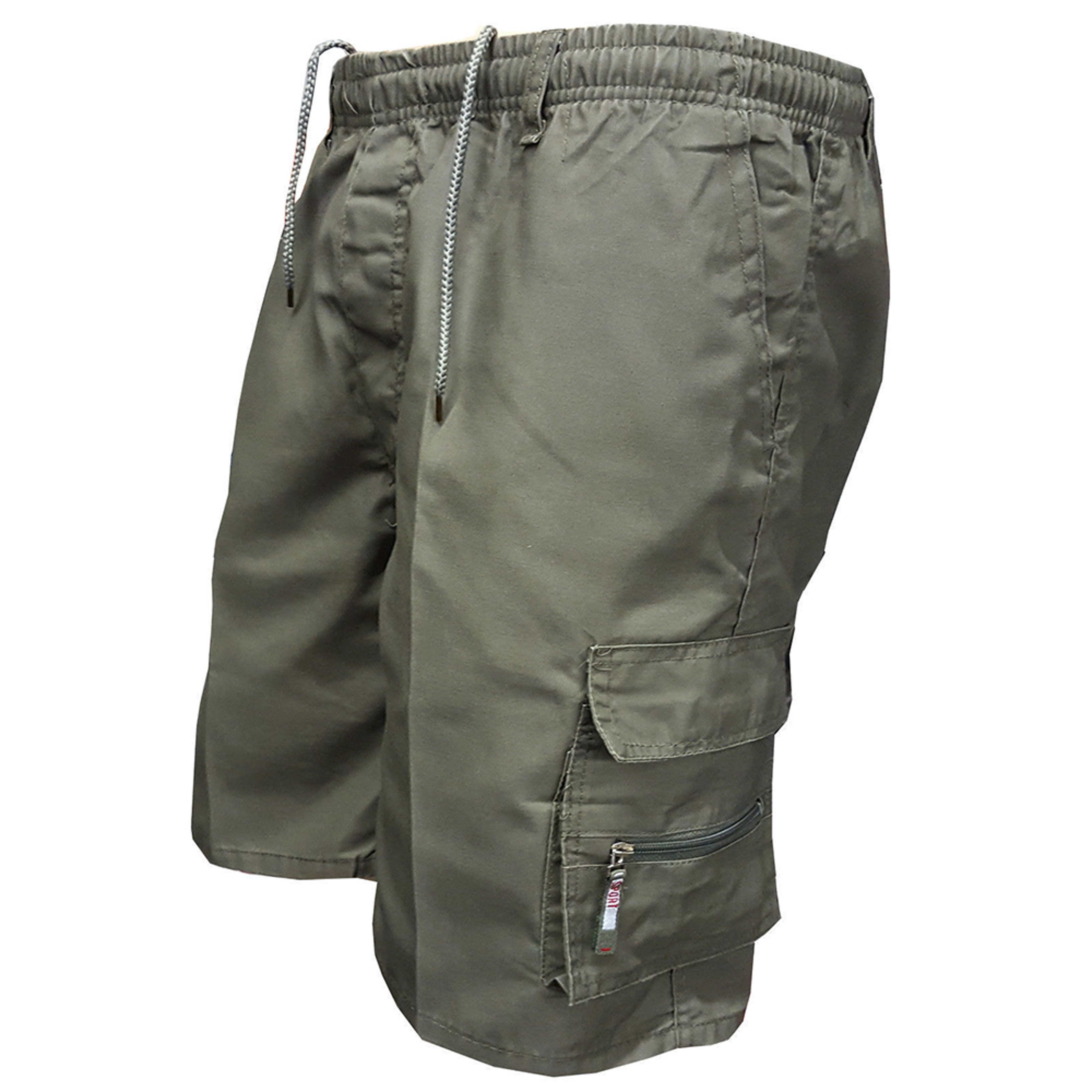 Mens Tactical Cargo Shorts with Pockets Loose Fit Drawstring Summer Shorts – view 5