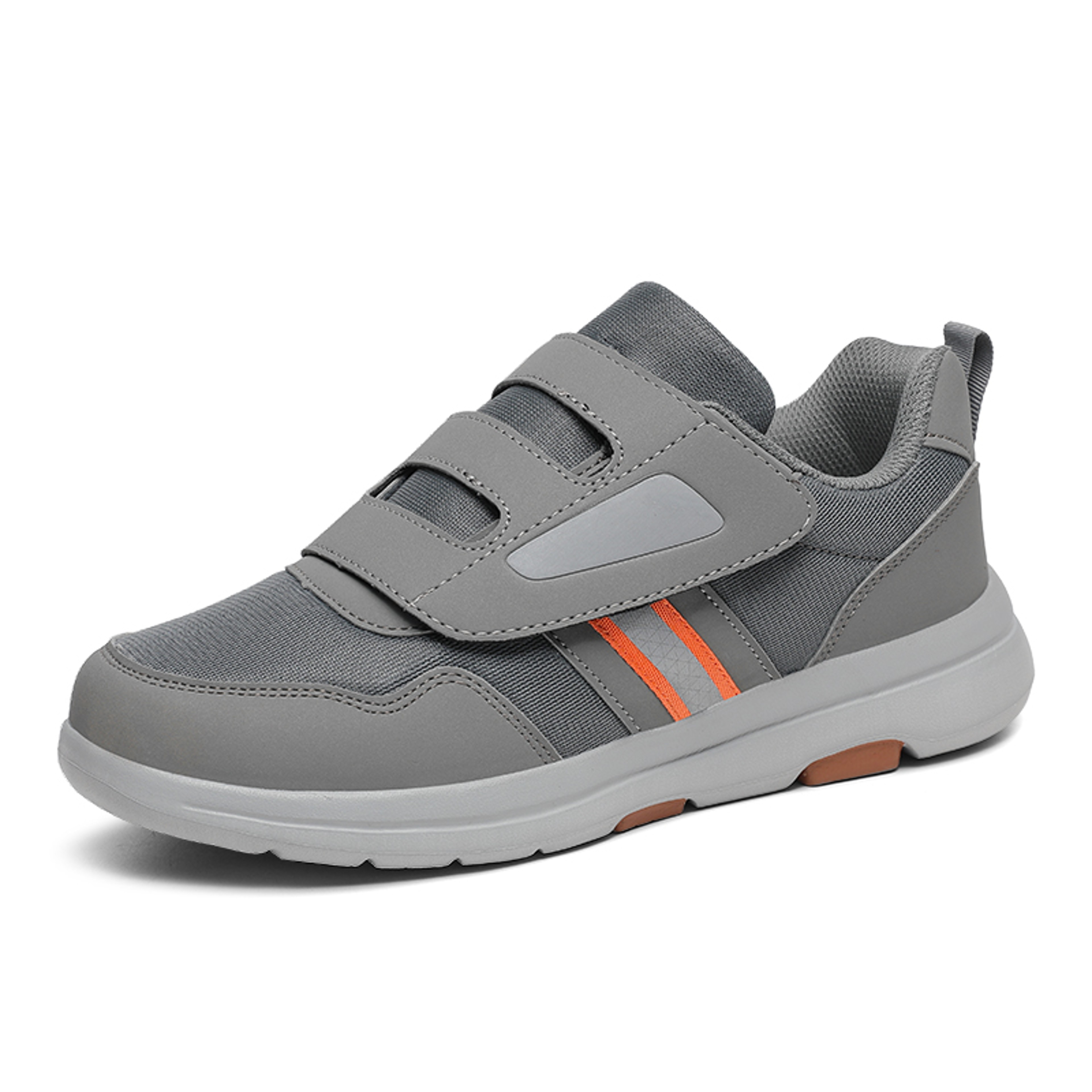 Mens Wide Toe Box Sneakers Breathable Adjustable Hook And Loop Walking Shoes 12