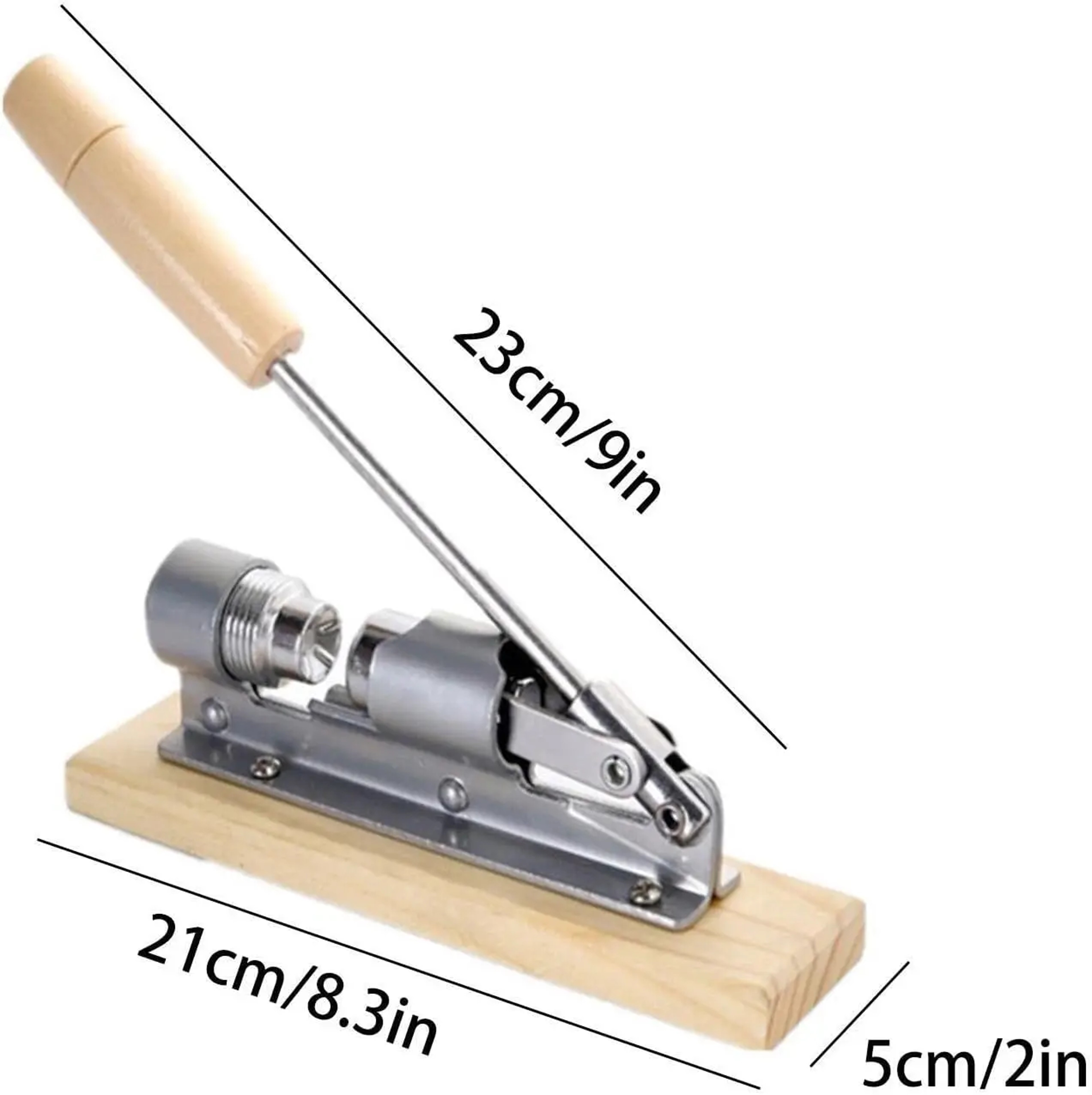 Stainless Steel Manual Nutcracker with Easy Press Mechanism – view 2