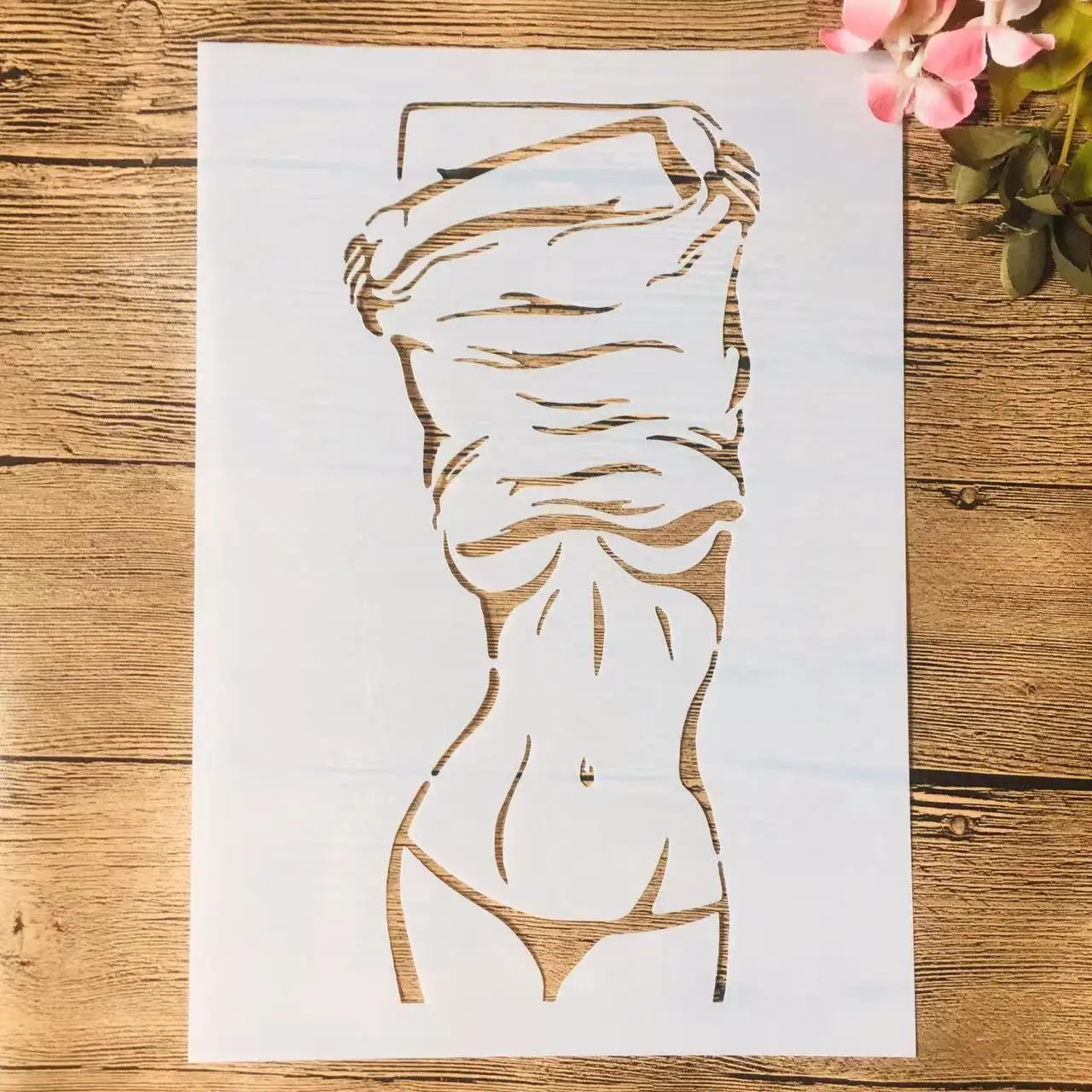African Beauty Lady Stencil for DIY Wall Painting and Scrapbooking – view 8