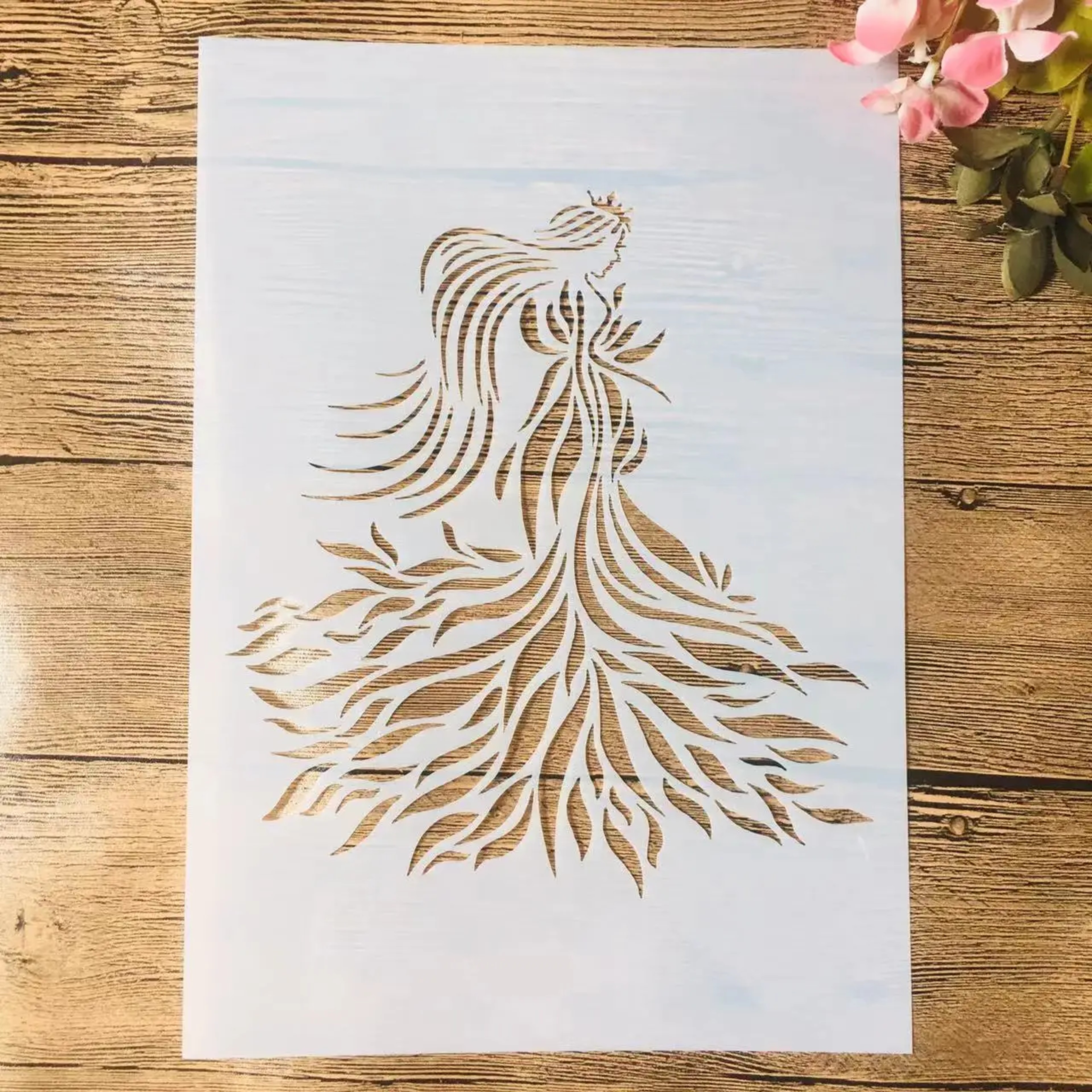 African Beauty Lady Stencil for DIY Wall Painting and Scrapbooking – view 14