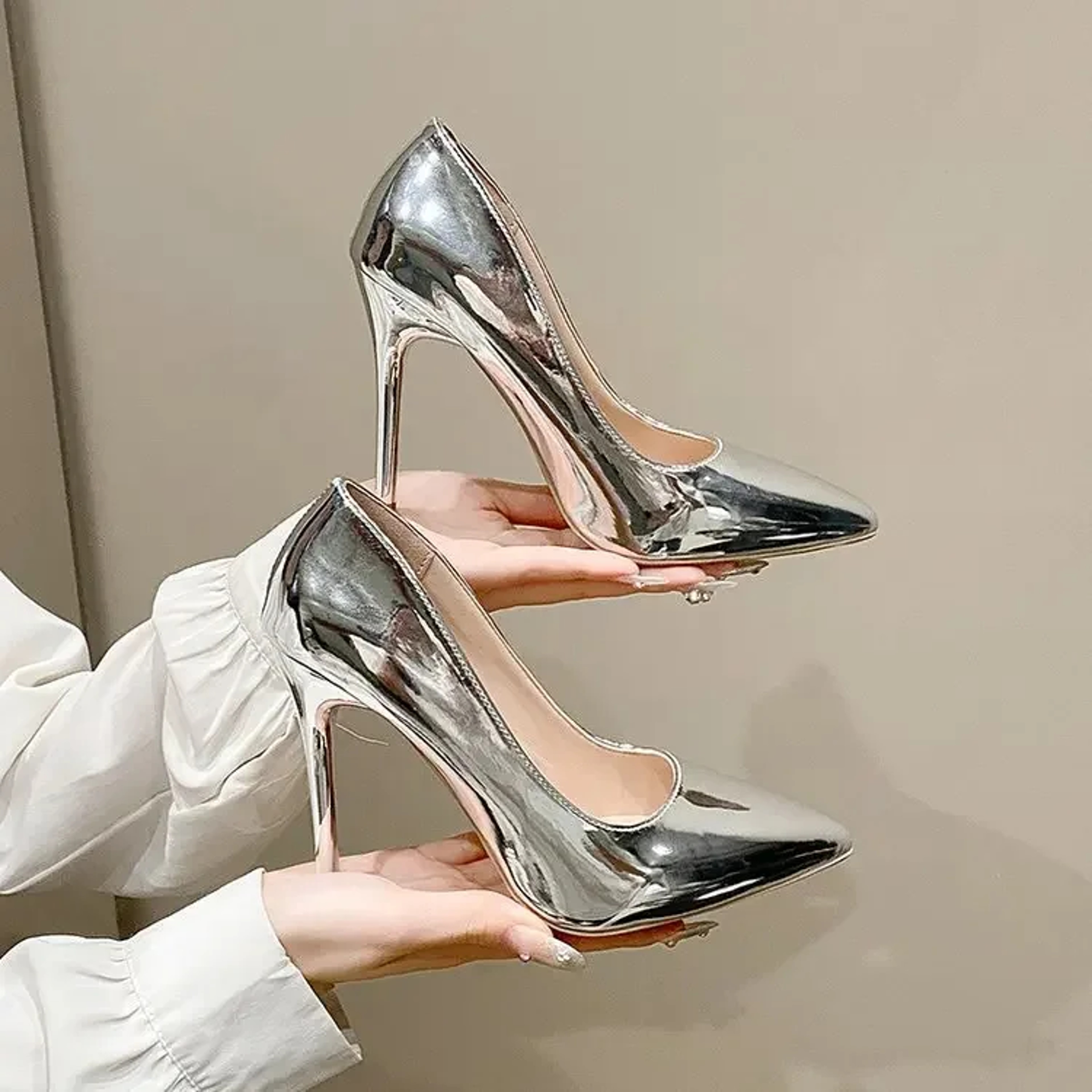 Womens Pointed Toe Stiletto Heels Slip On Dress Pumps for Office and Weddings – view 8