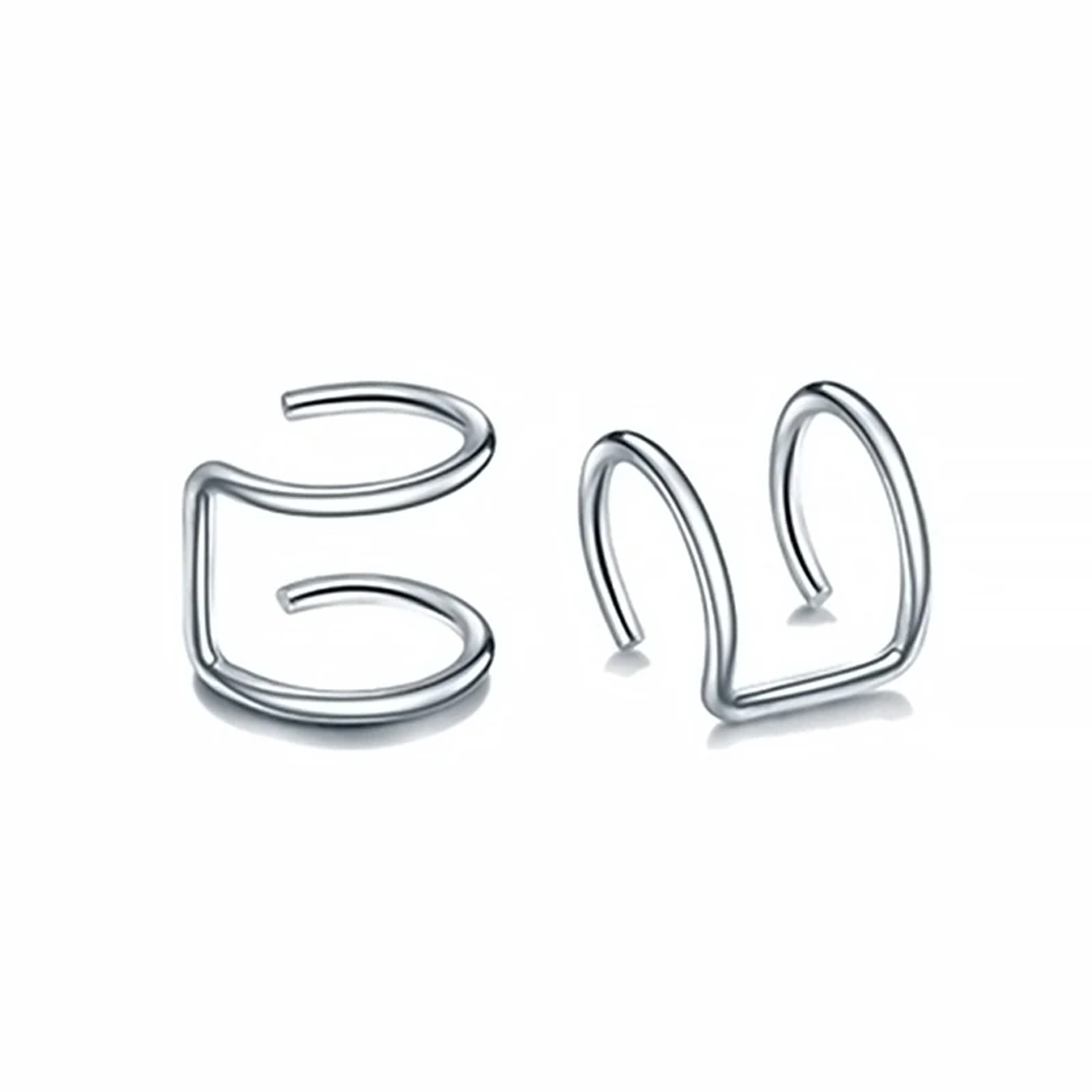Stainless Steel Fake Nose Ring and Lip Hoop Clip On Piercing Jewelry – view 6