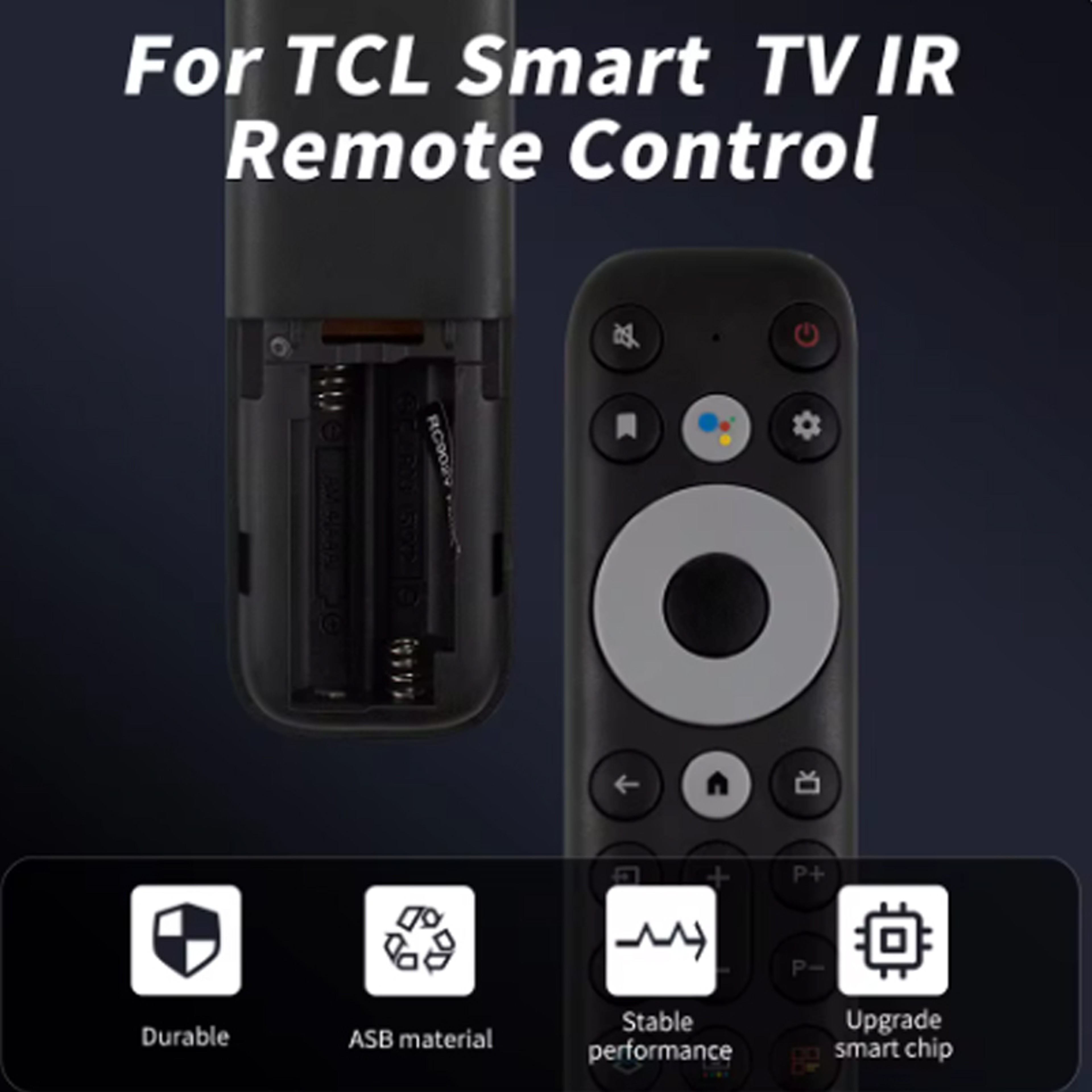 Replacement Remote Control for TCL Smart Android TV Infrared No Voice – view 2
