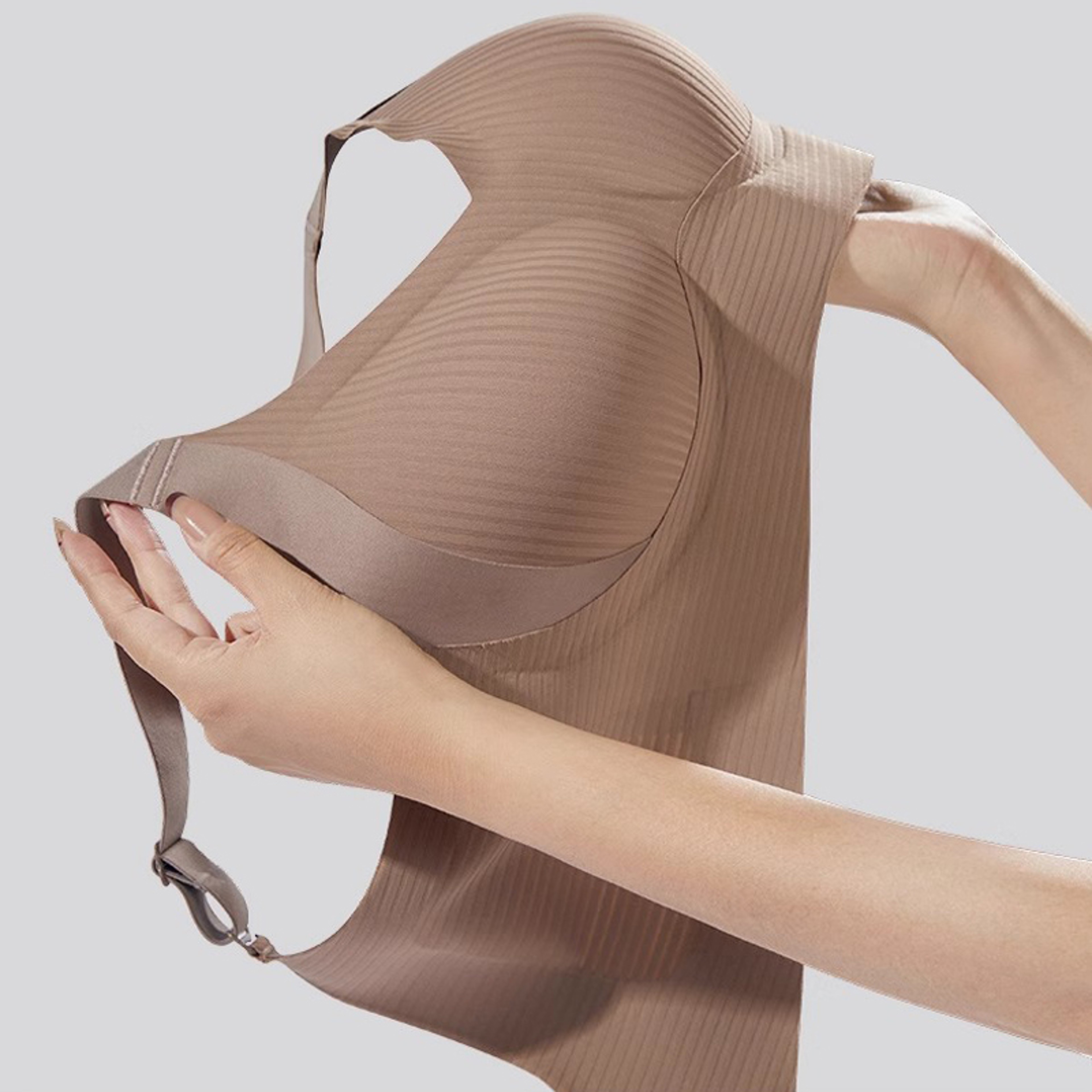 Womens Wire Free Seamless Full Cup Bra with Soft Support and Breathable Fabric – view 1