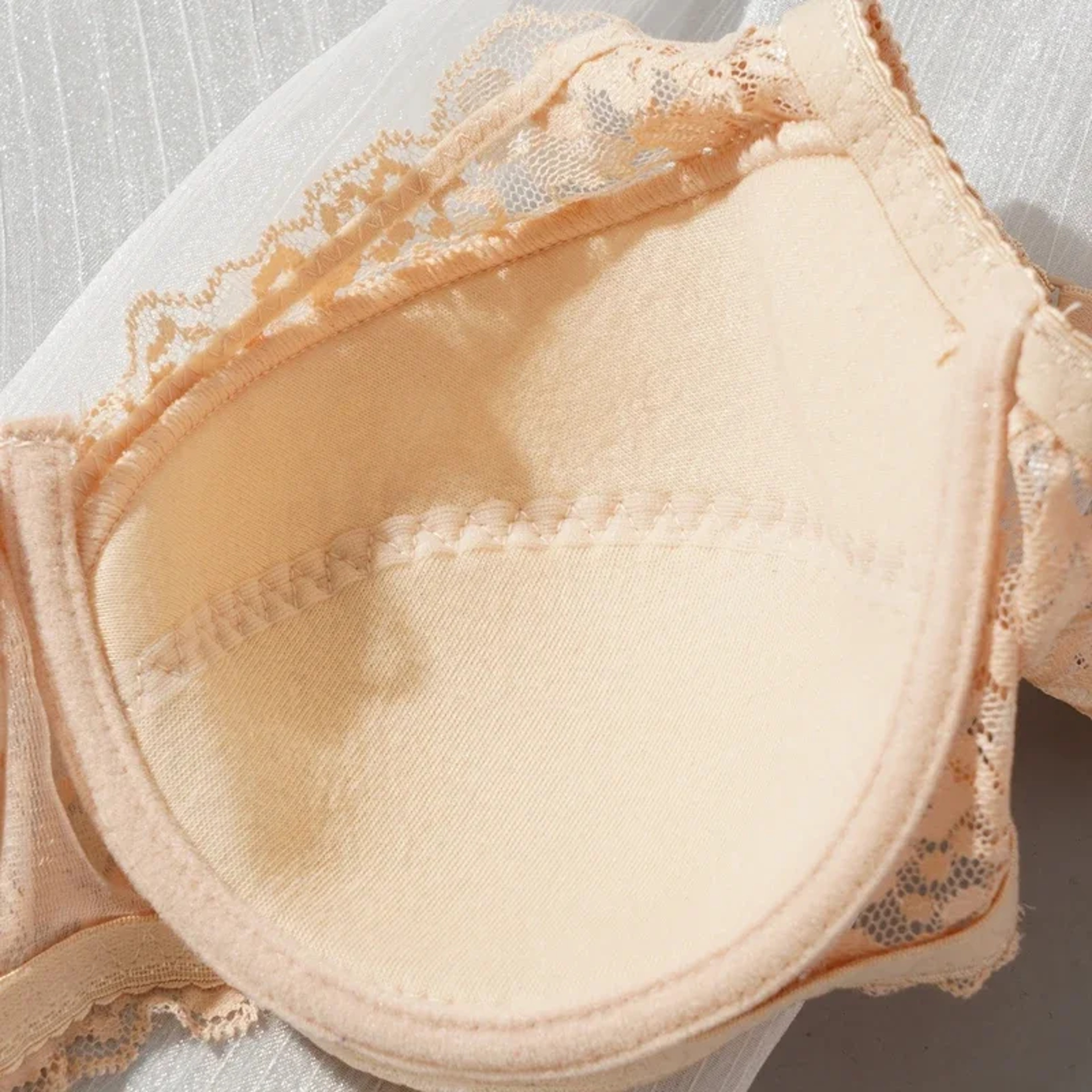 Plus Size Lace Push Up Bra with Thin Cups and Adjustable Straps – view 5