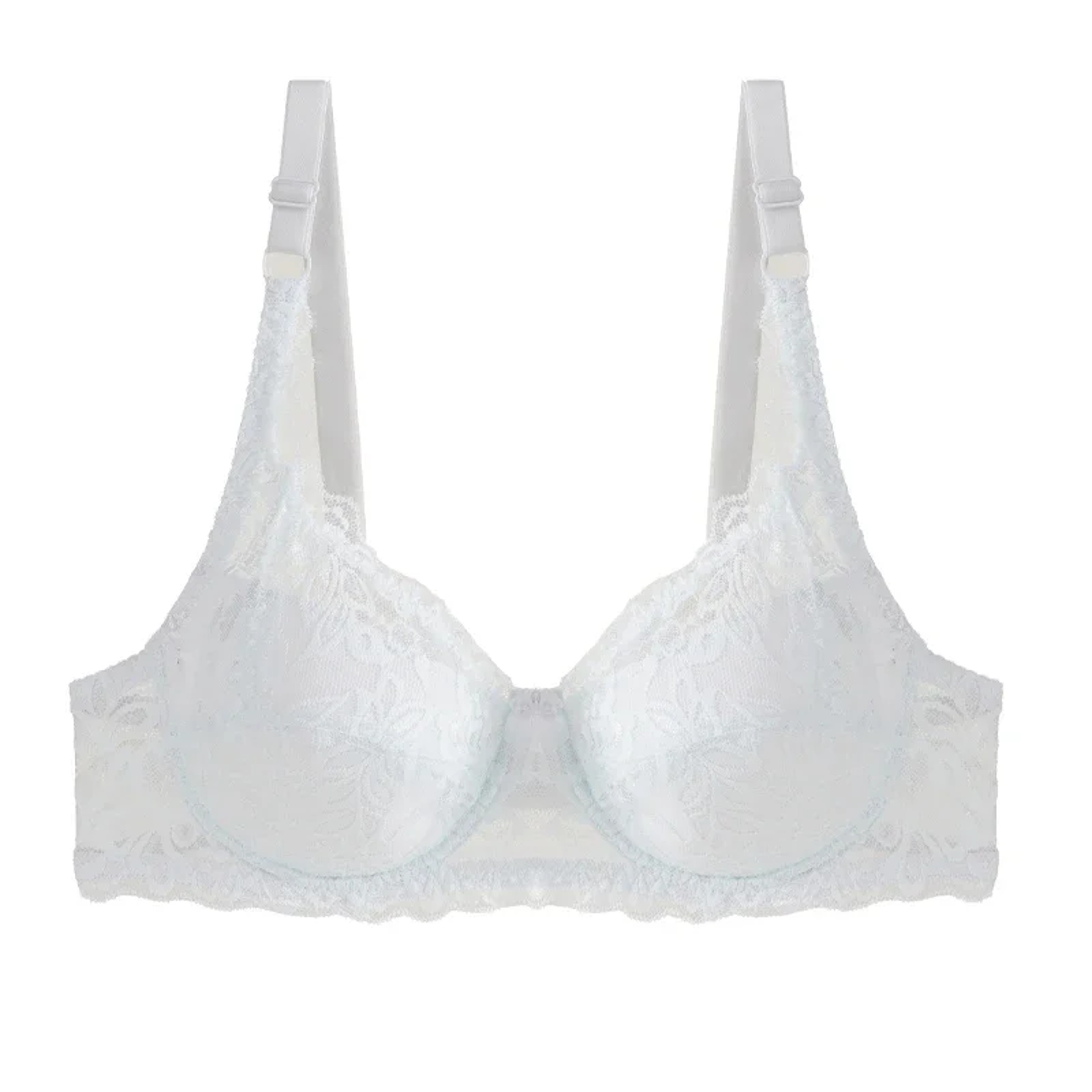 Plus Size Lace Push Up Bra with Thin Cups and Adjustable Straps – view 13