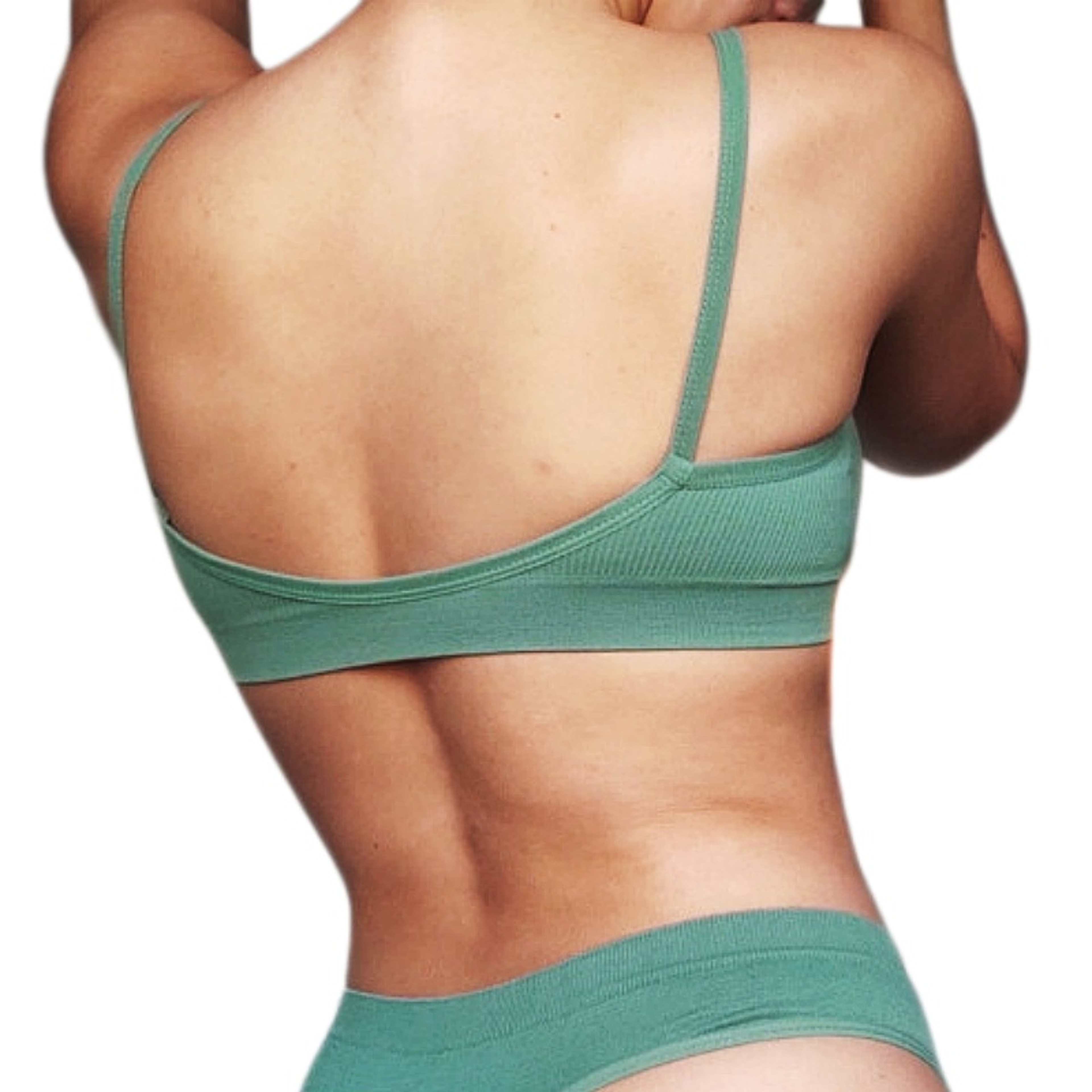 Womens Seamless Ribbed Wireless Bralette with U Back Design – view 4