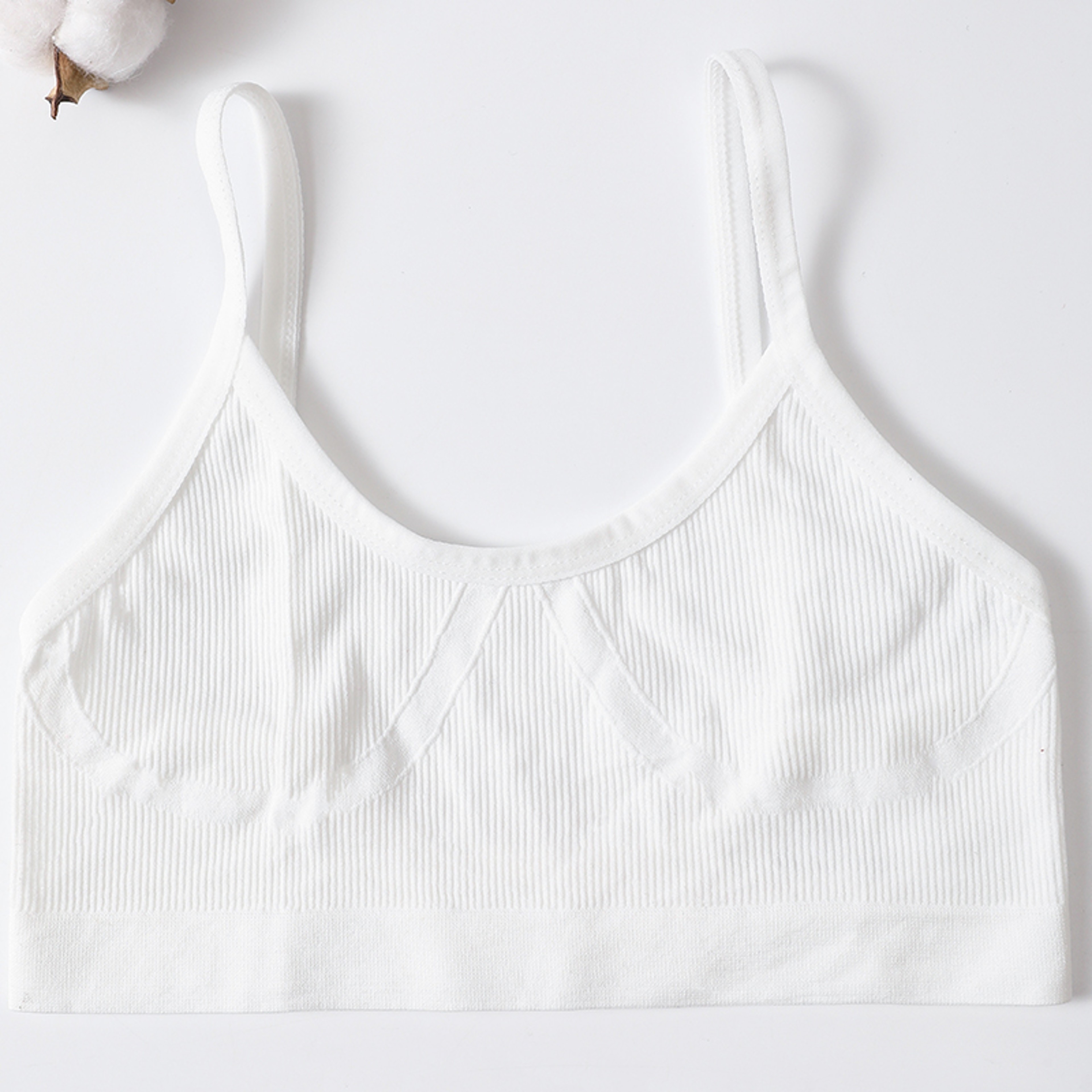 Womens Seamless Ribbed Wireless Bralette with U Back Design – view 20