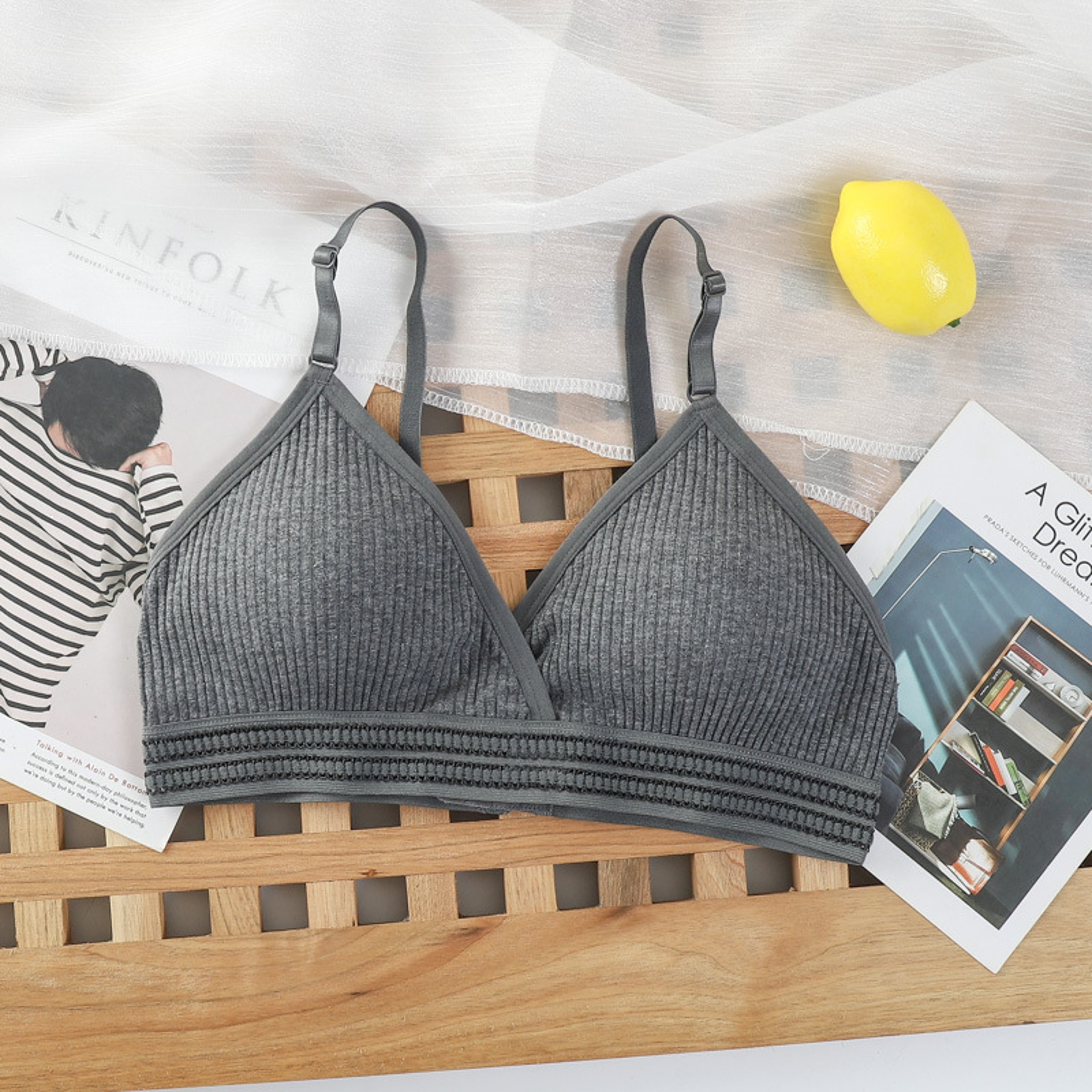 Womens Seamless Push Up Bra With Wire Free Support And Thin Padded Cups 9