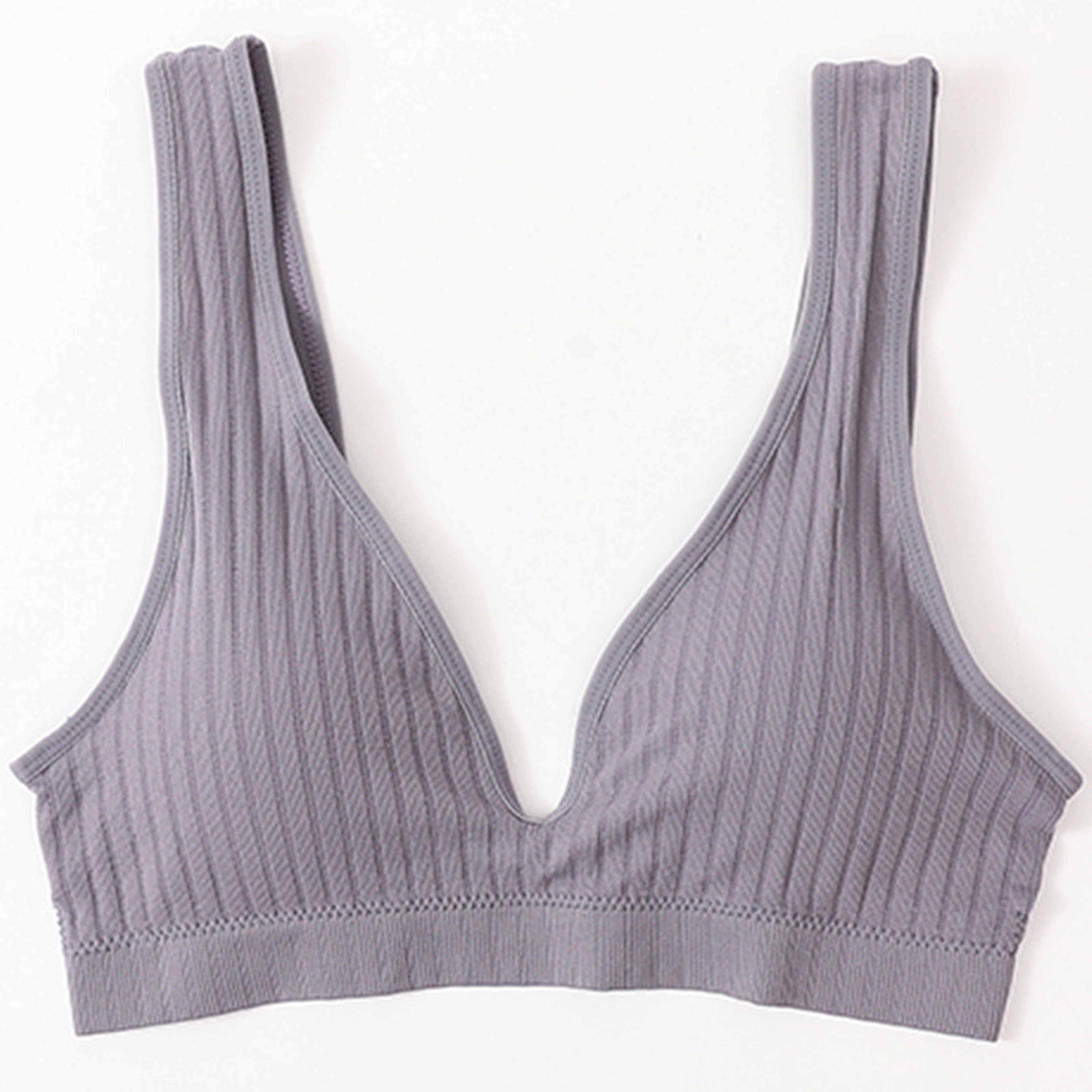 Womens Seamless Wireless Push Up Bra with Deep V Neck and Soft Padded Cups – view 8