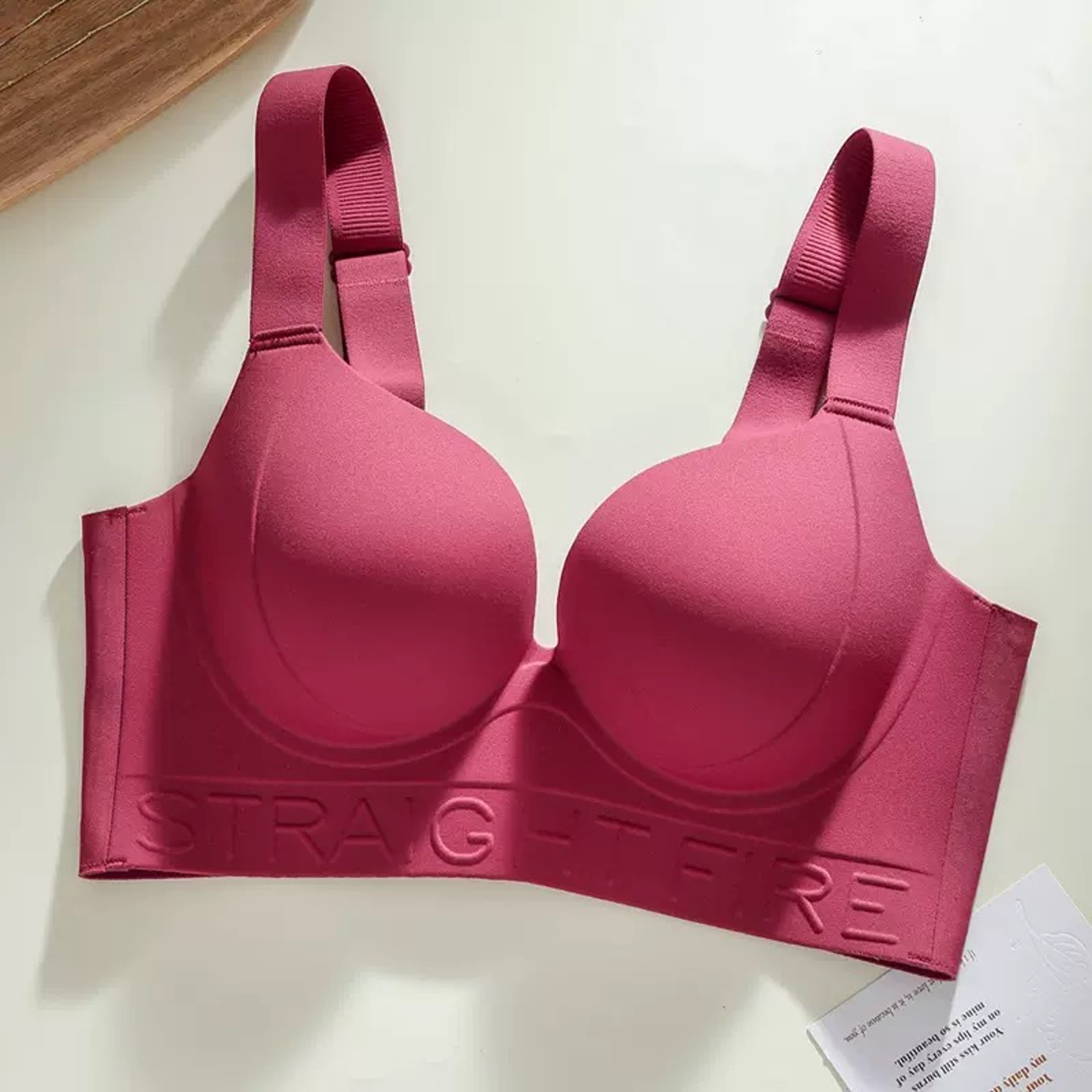 Womens Wire Free Seamless Support Bra with Adjustable Straps for Large Busts – view 1