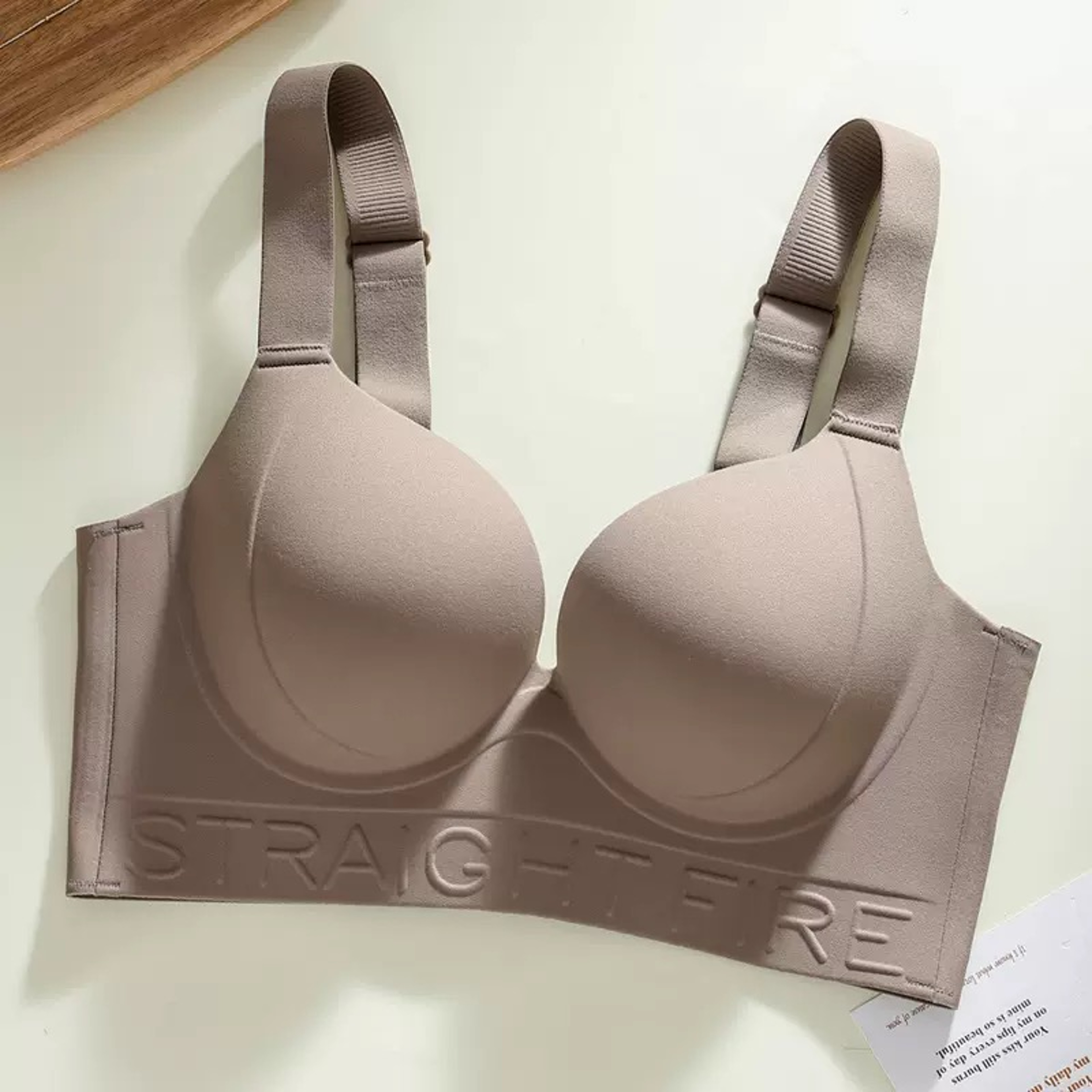 Womens Wire Free Seamless Support Bra with Adjustable Straps for Large Busts – view 2