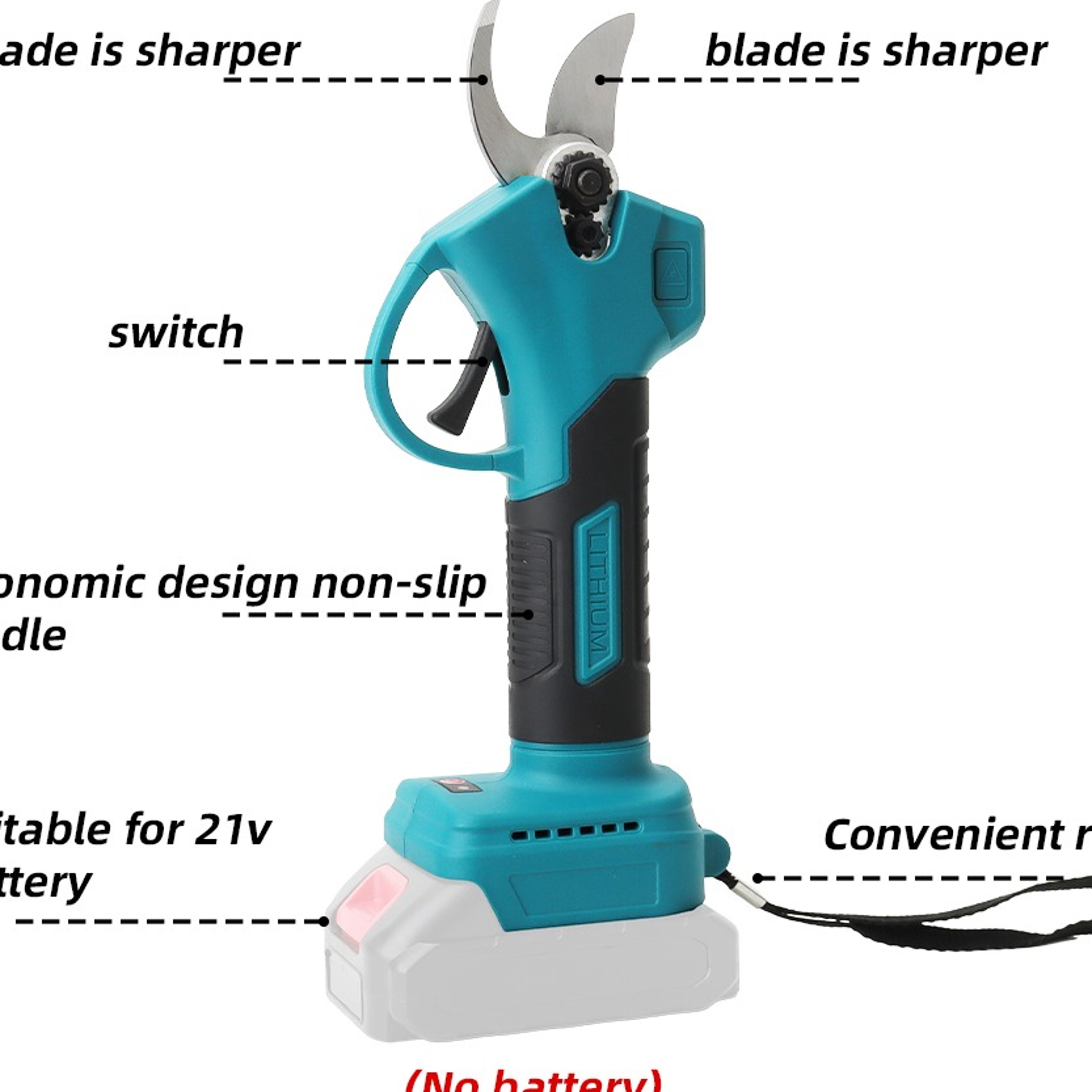 Brushless Cordless Electric Pruning Shears with Stainless Steel Blades for Makita 18V Batteriesjpg