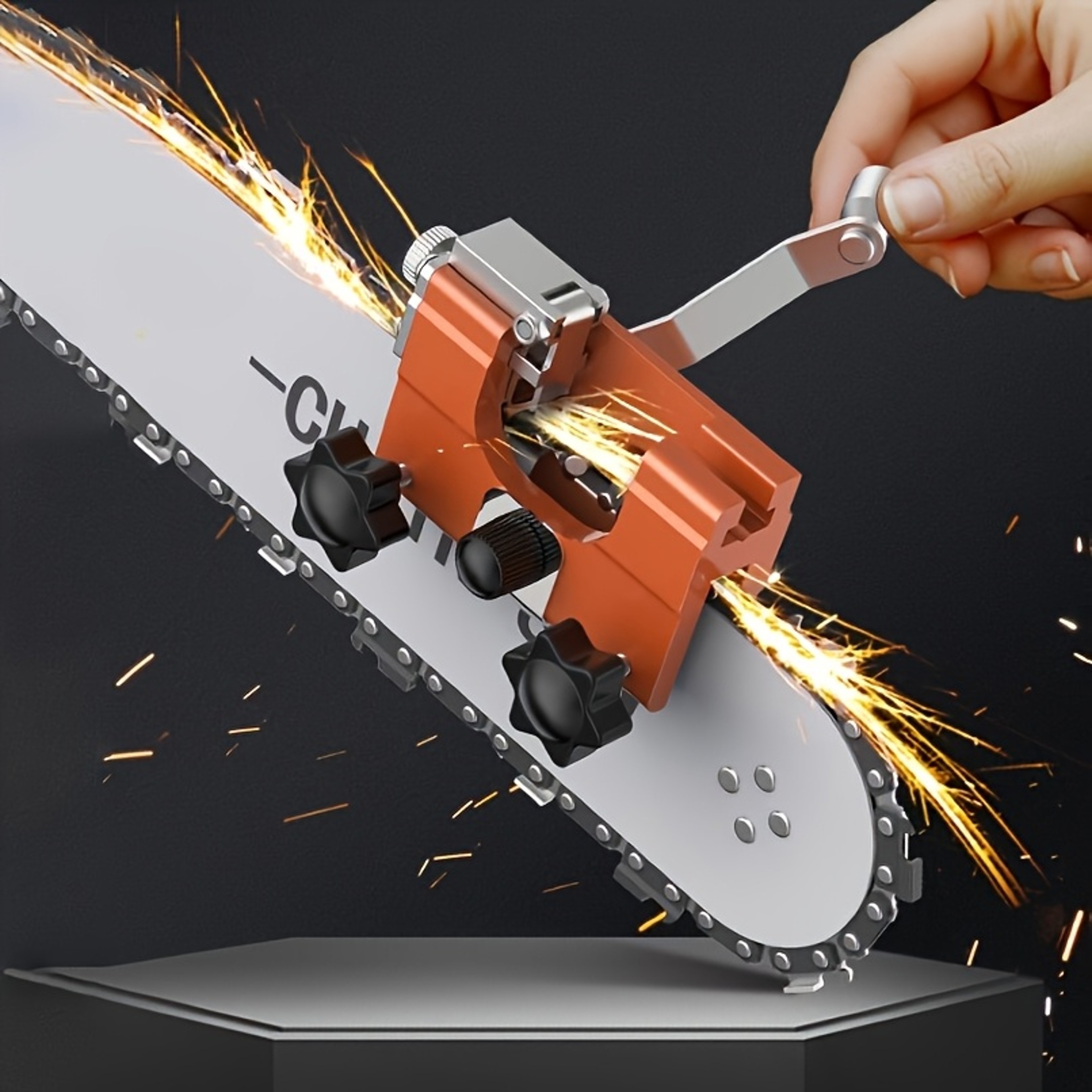 Portable Chainsaw Chain Sharpener with Chain Clamp and Grinding Head – view 1
