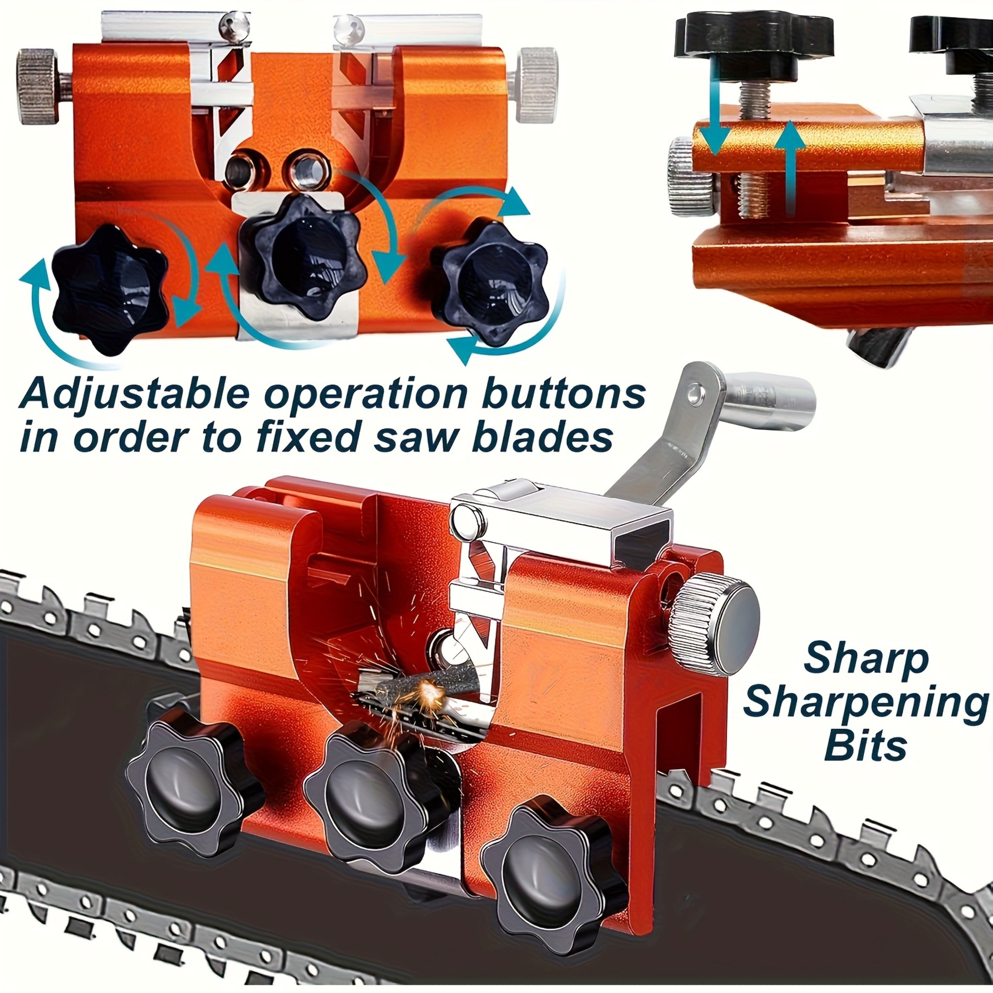Portable Chainsaw Chain Sharpener with Chain Clamp and Grinding Head – view 2