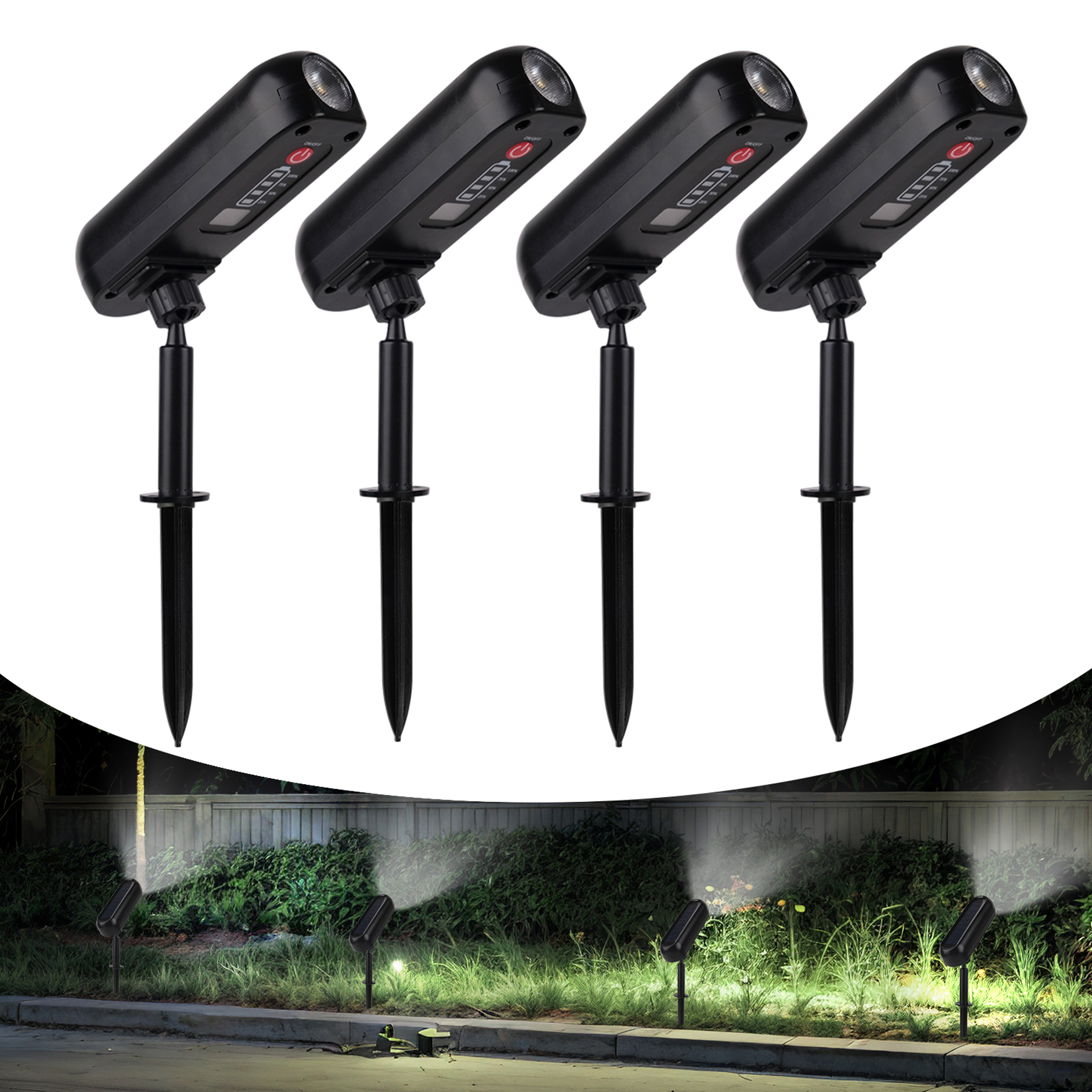 Solar Powered Outdoor LED Wall Lights four Pack – view 9