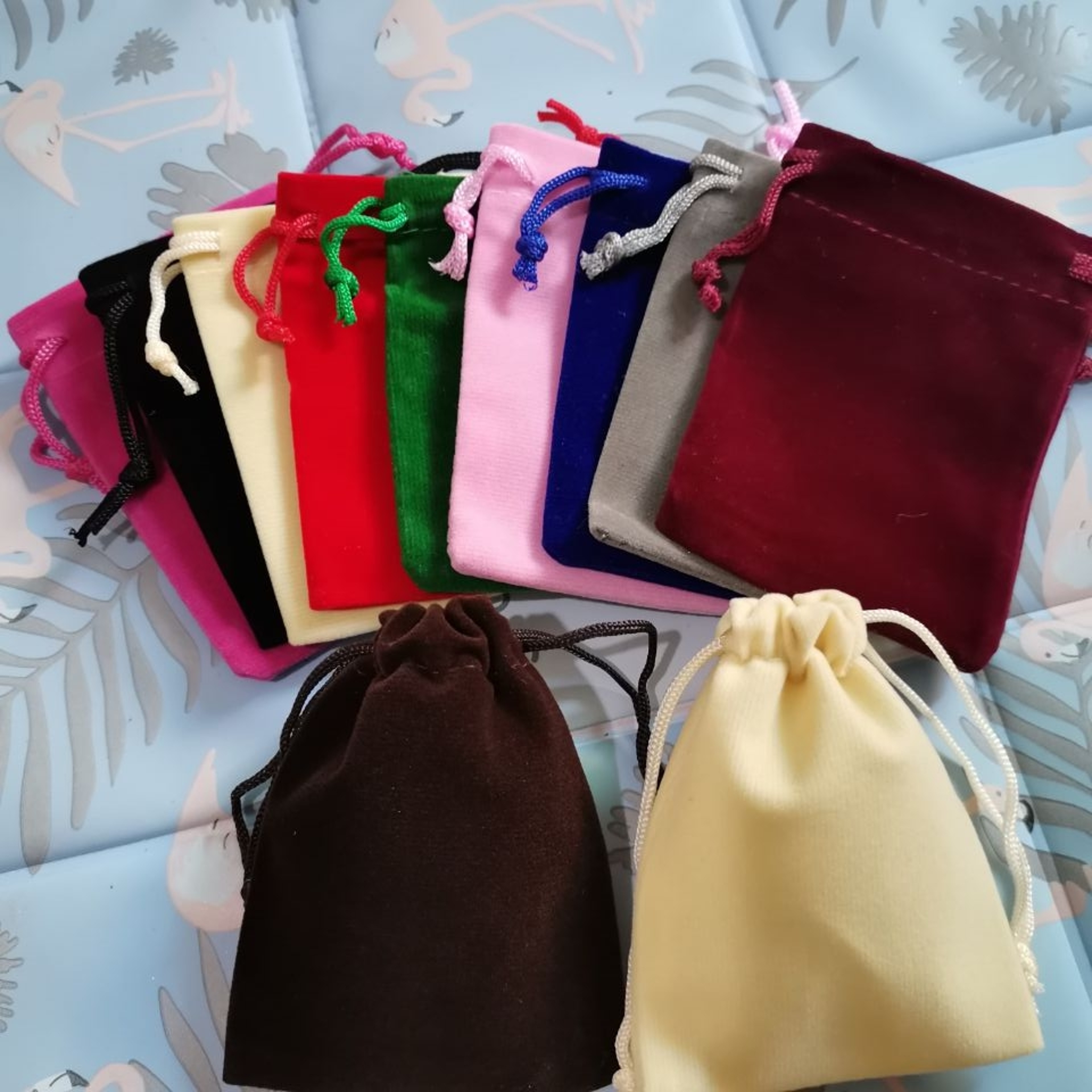 Velvet Drawstring Jewelry Gift Bags onehundred Pack Soft Storage Pouches – view 1