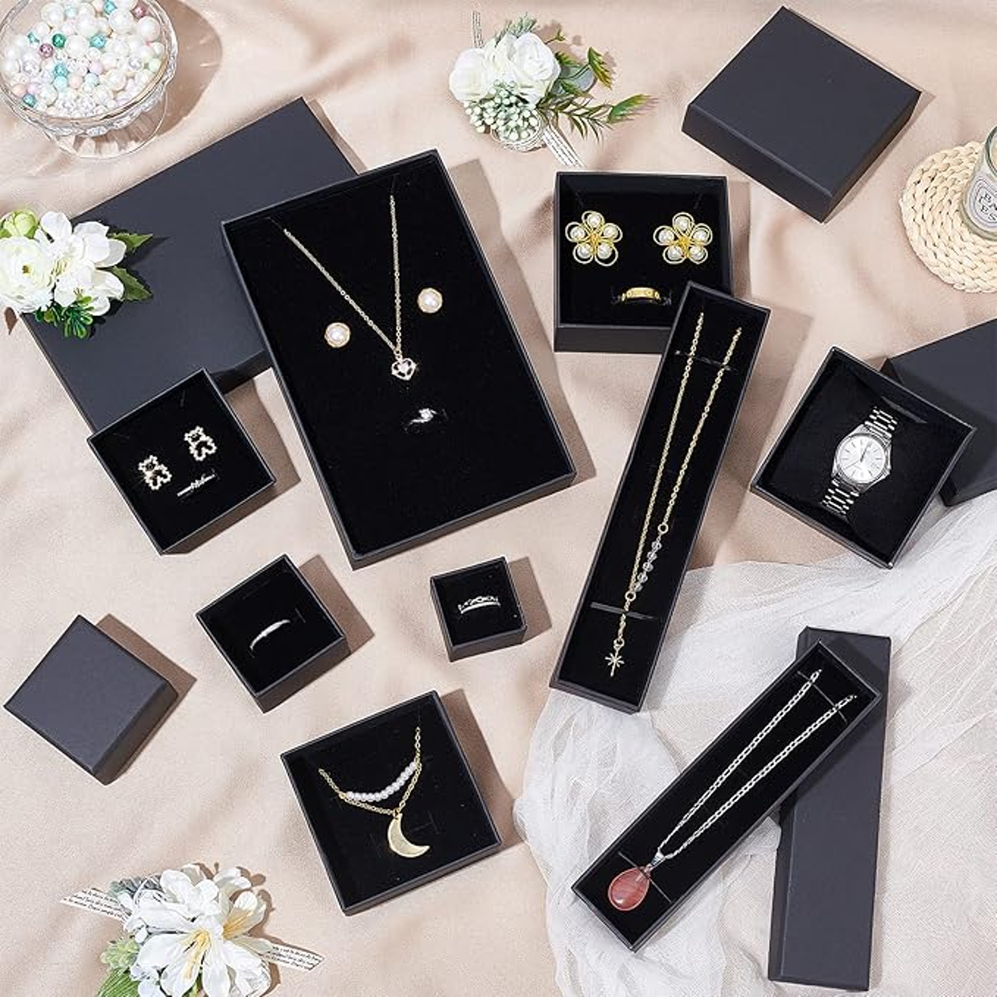 Square Jewelry Gift Box for Rings Earrings Necklaces and Bracelets – view 2