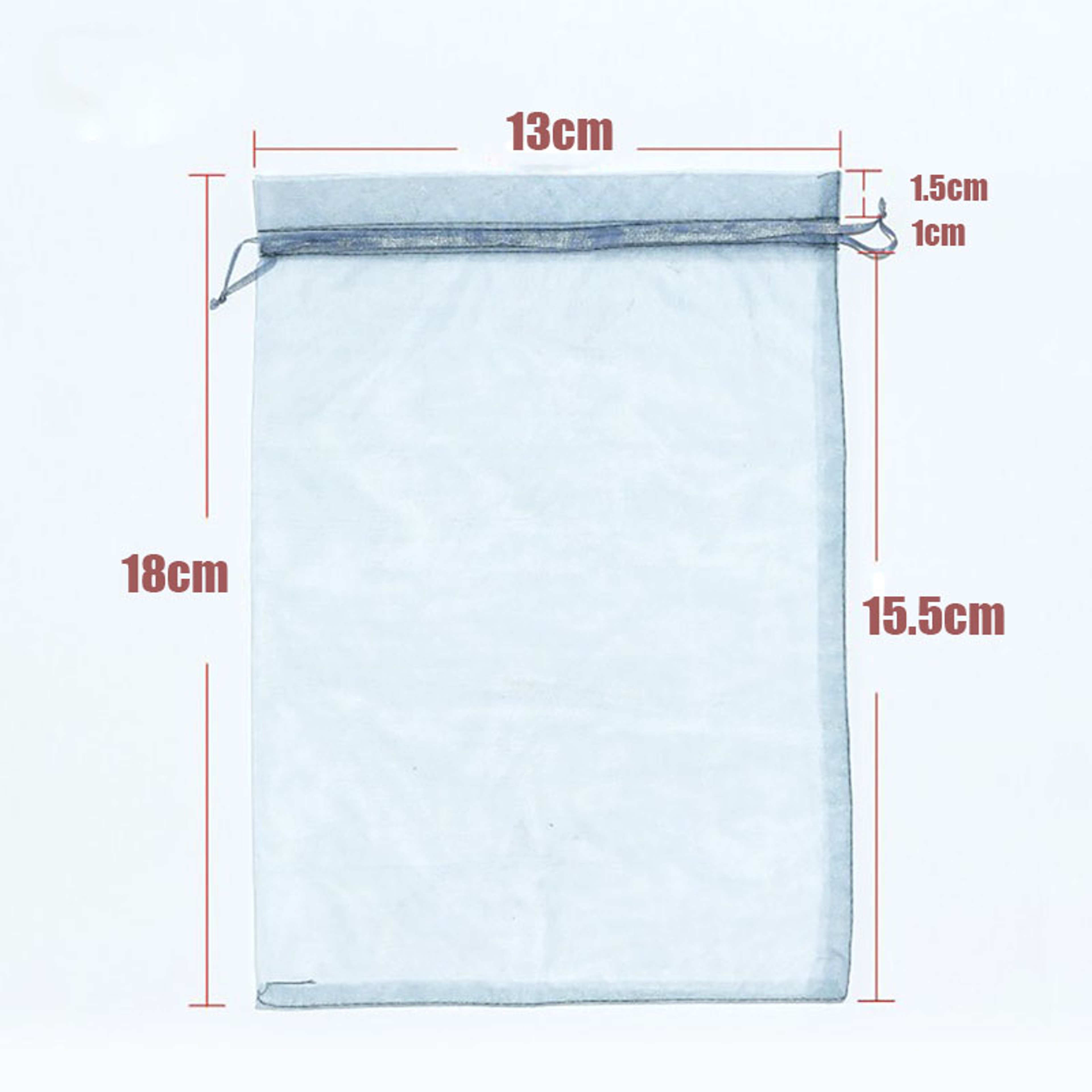 OneHundred Pack Organza Drawstring Gift Bags for Jewelry Packaging and Party Favors – view 2
