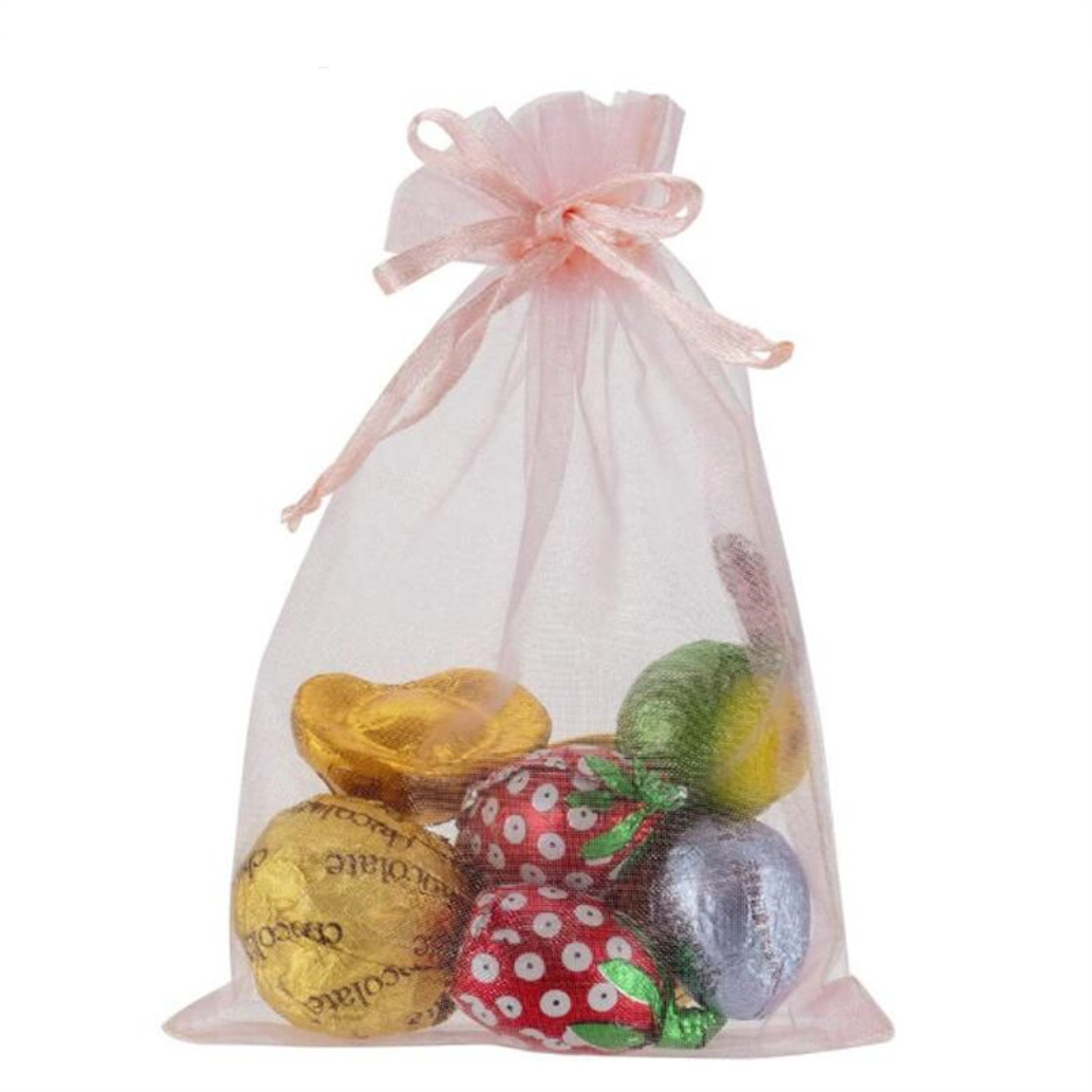 Fifty Pack Organza Drawstring Gift Bags for Jewelry Wedding Favors and Small Business Packaging – view 4