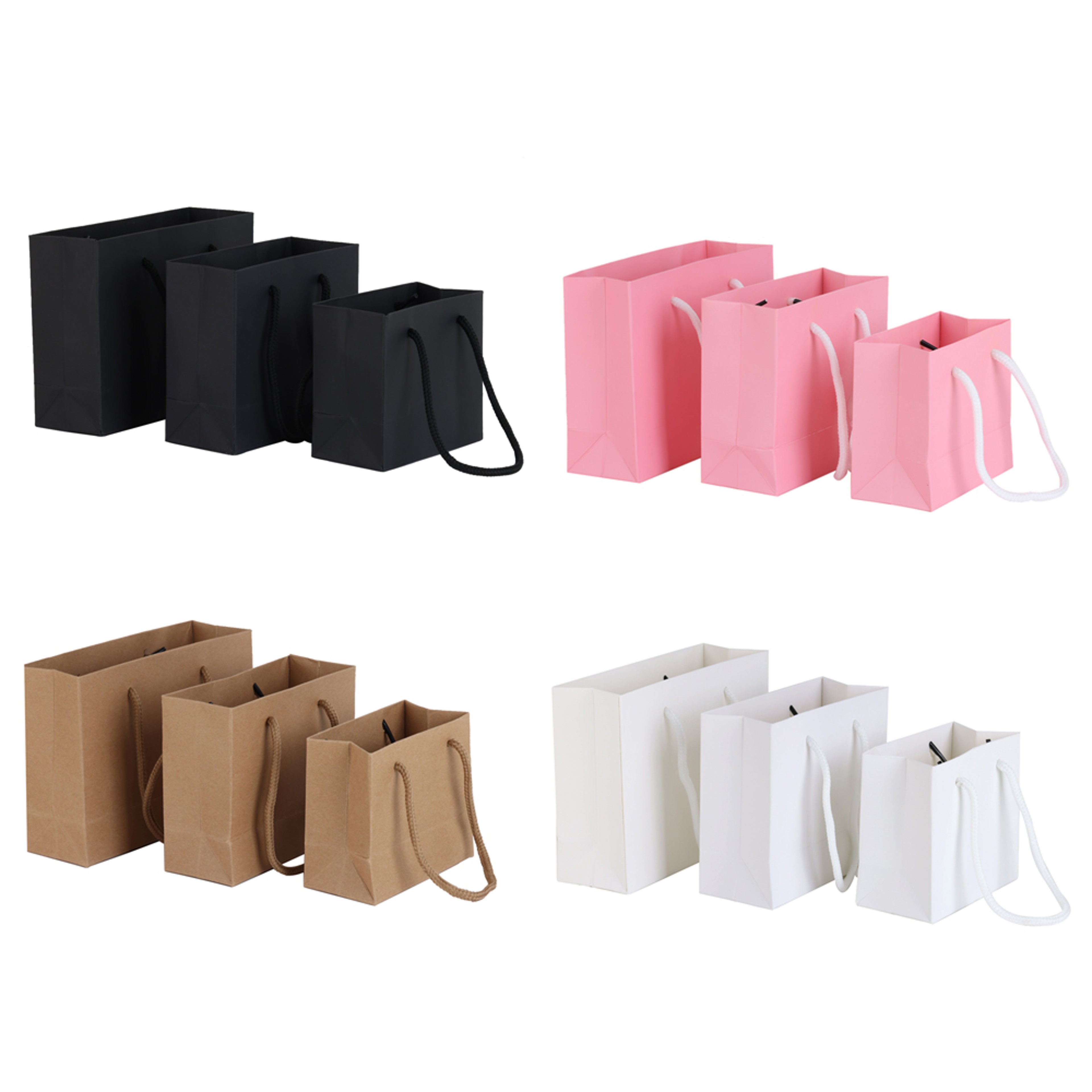 Ten Pack Solid Color Gift Bags for Jewelry Party Favors and Special Occasions – view 1