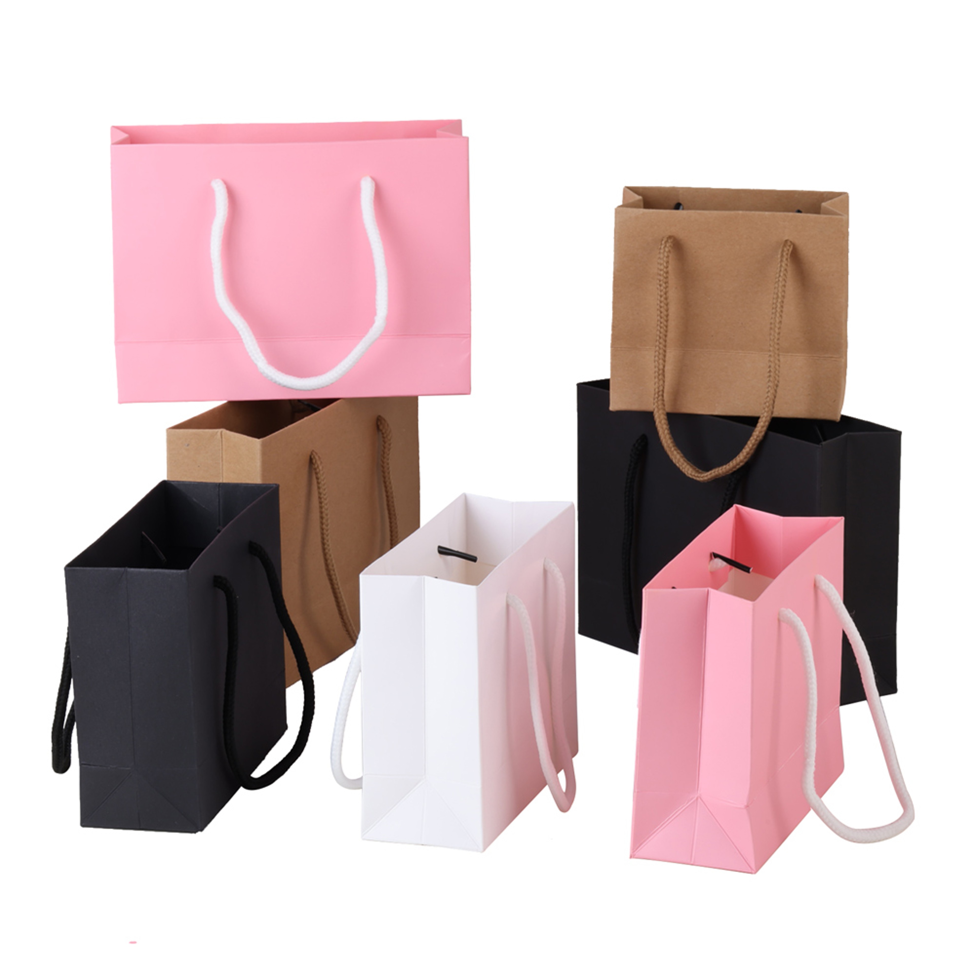 Ten Pack Solid Color Gift Bags for Jewelry Party Favors and Special Occasions – view 3