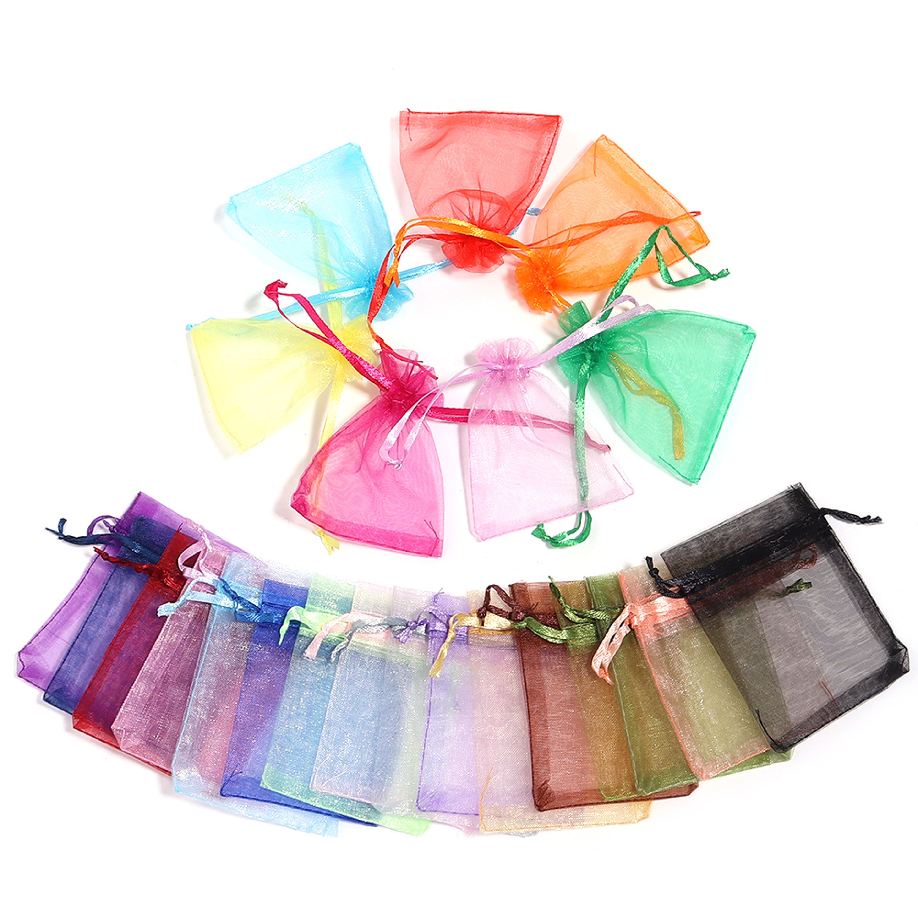 Organza Drawstring Gift Bags Ten Pack Jewelry Pouches For Weddings And Party Favors 5