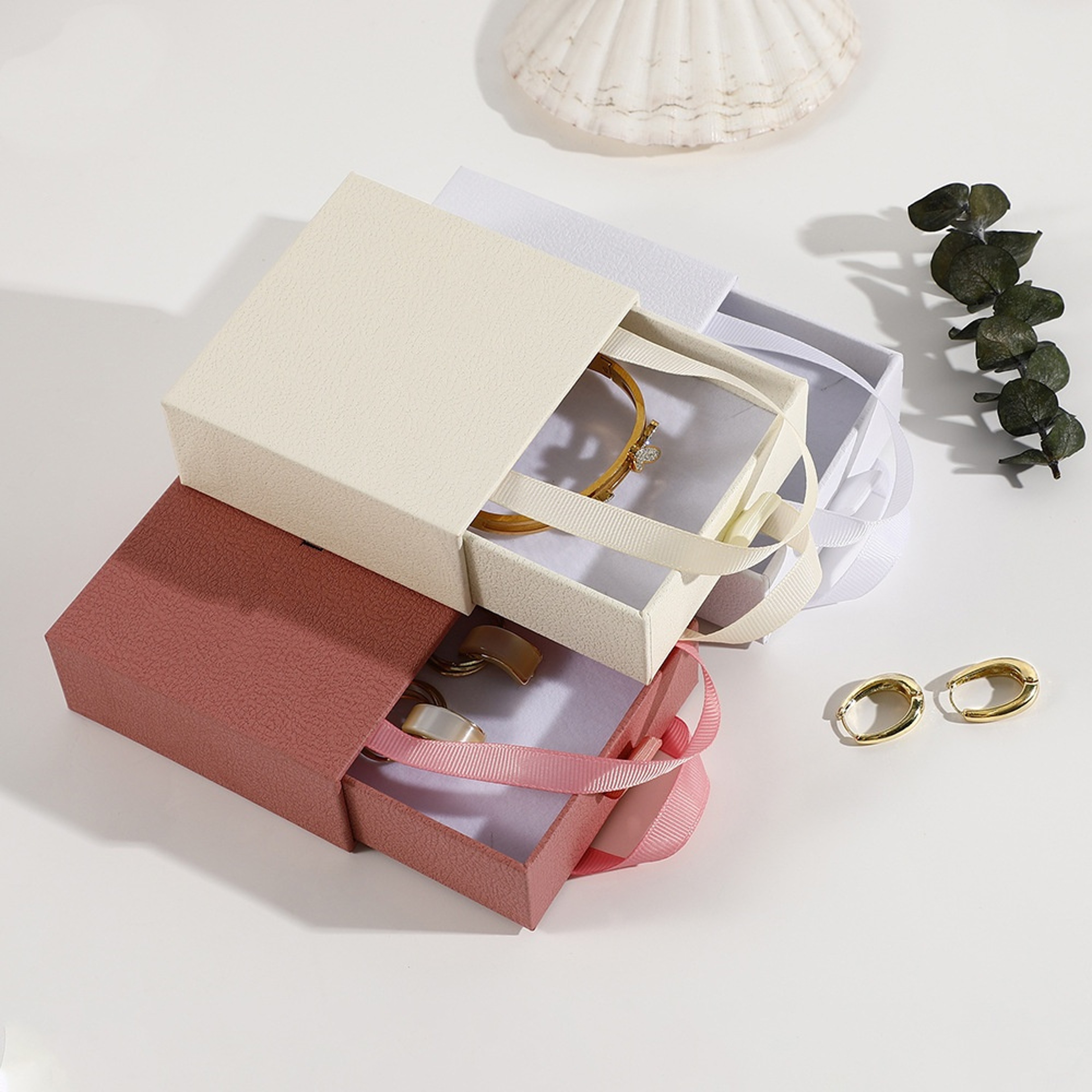 Jewelry Drawer Box With Handle Wedding Or Travel Portable Ring Earrings Necklace Gifts Packageing O 4
