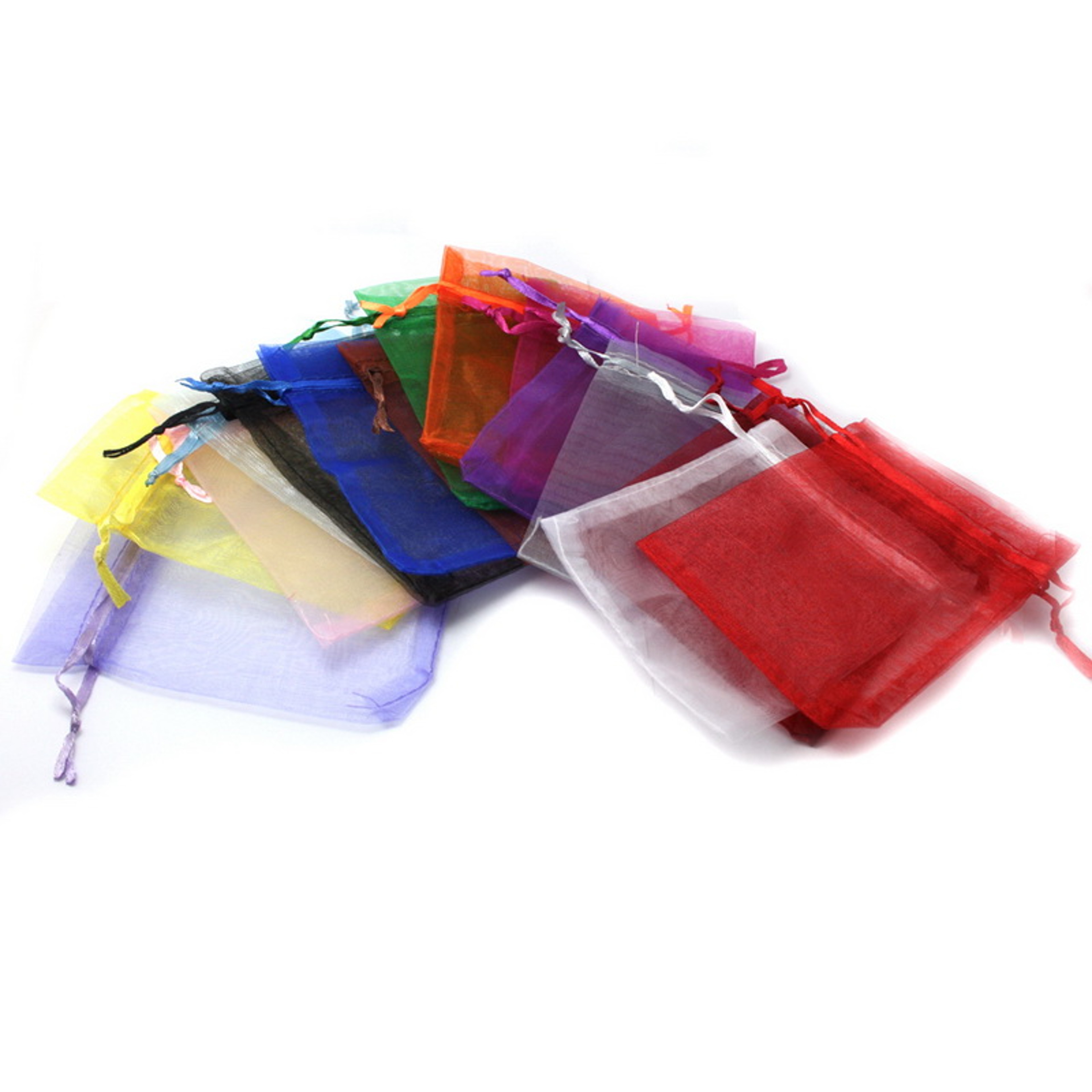 Ten Pack Organza Drawstring Jewelry Gift Pouches for Weddings and Party Favors – view 3