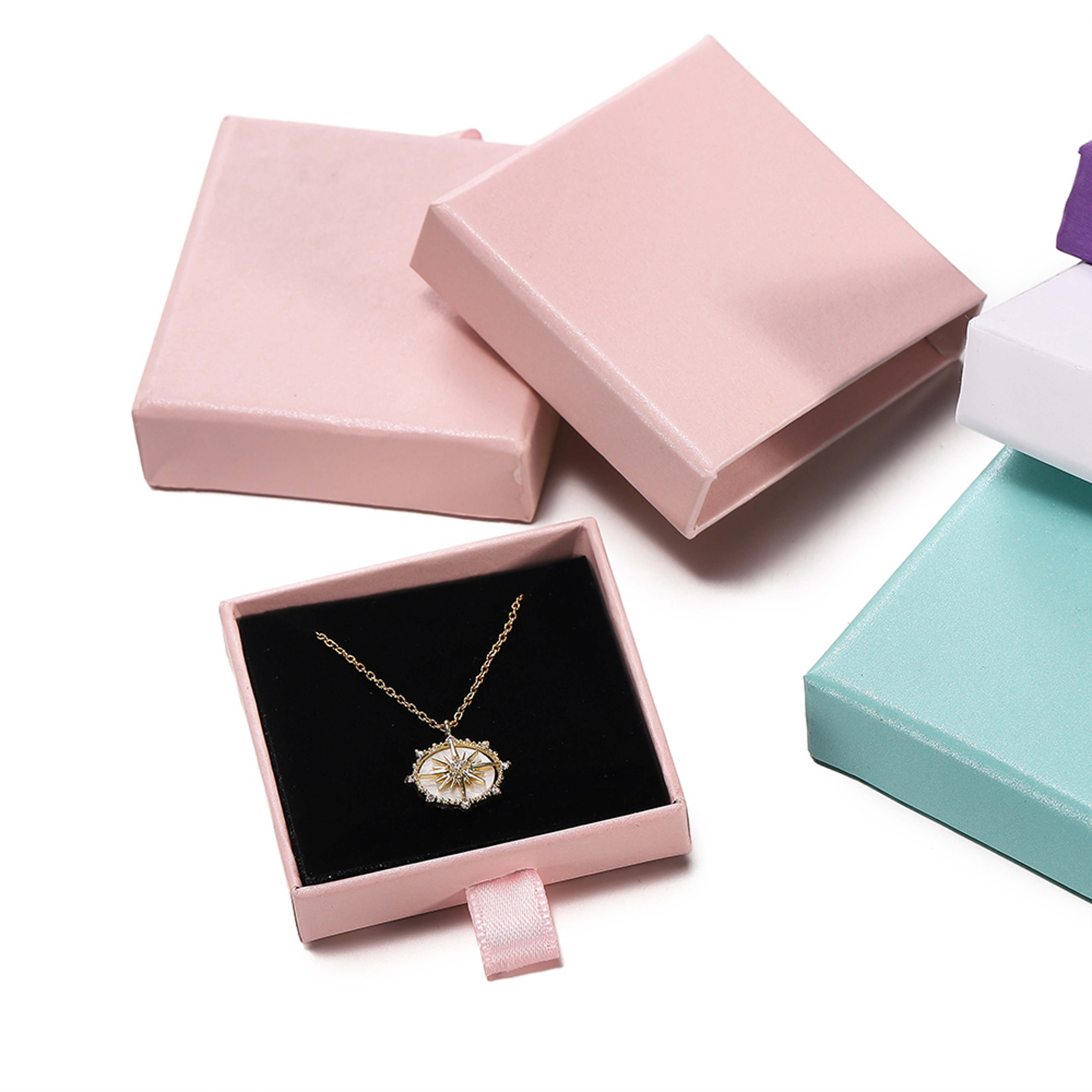 Drawer Jewelry Gift Box With Display Stand For Rings Earrings And Necklaces 1