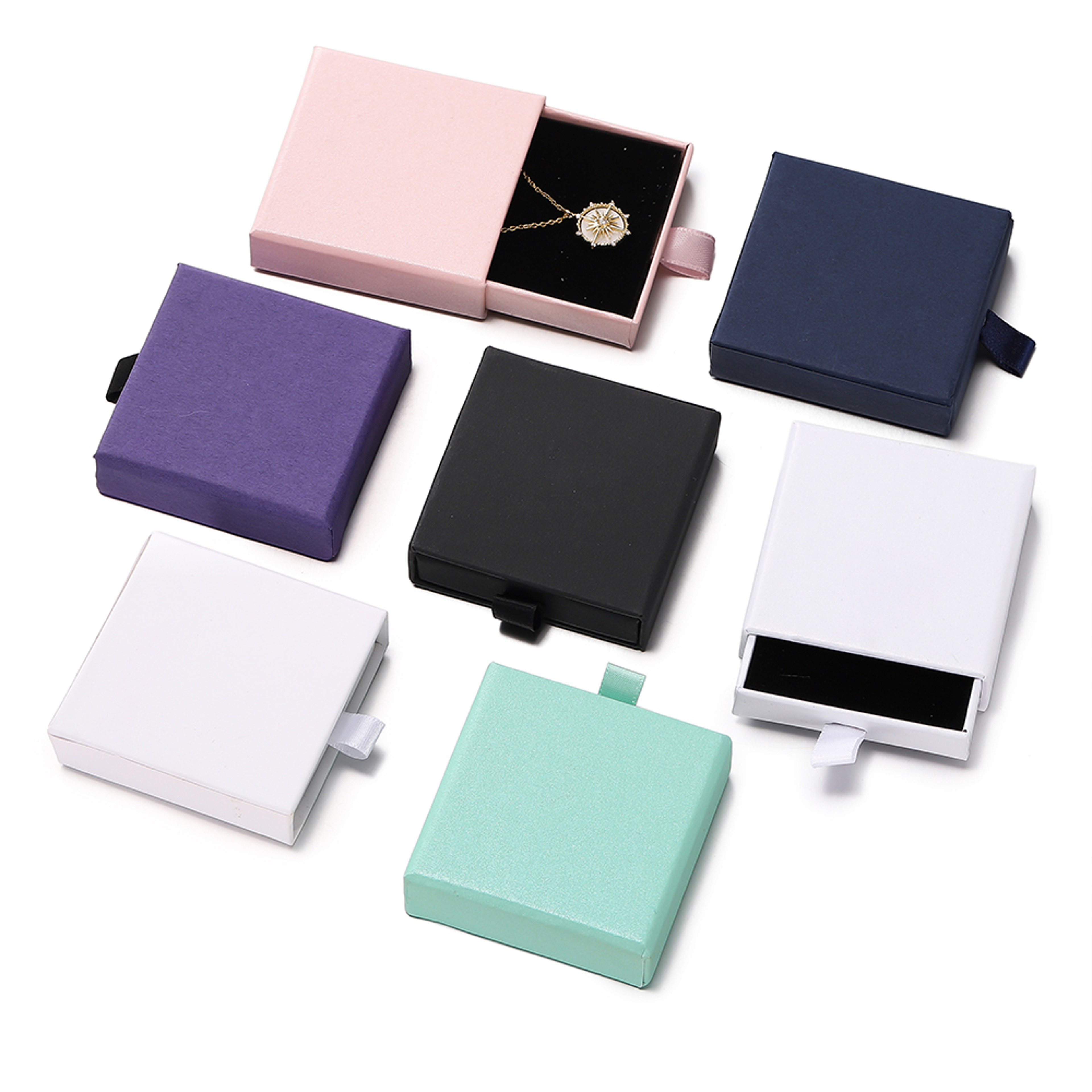 Drawer Jewelry Gift Box With Display Stand For Rings Earrings And Necklaces 0