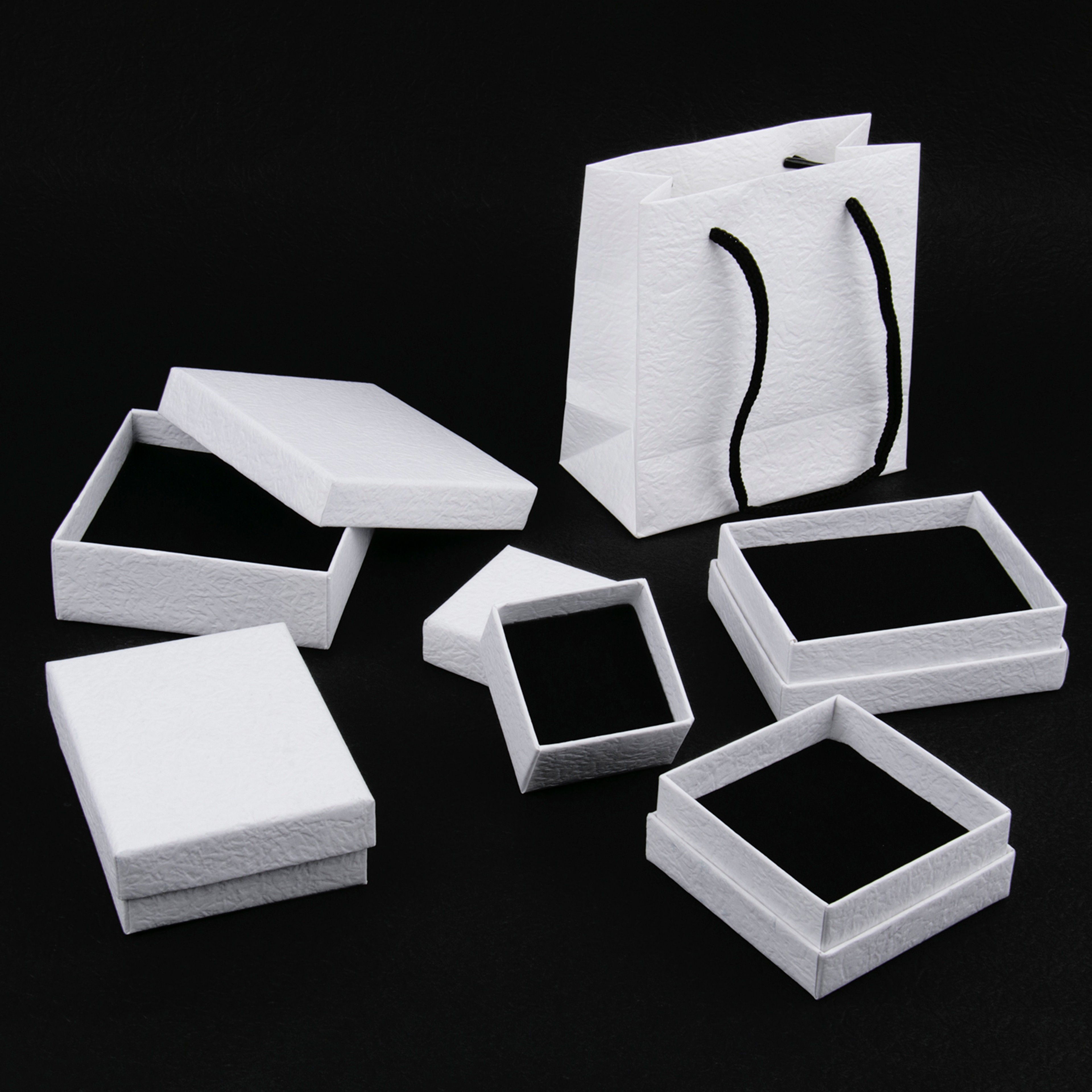 Frosted White Jewelry Gift Box With Adjustable Compartments 0