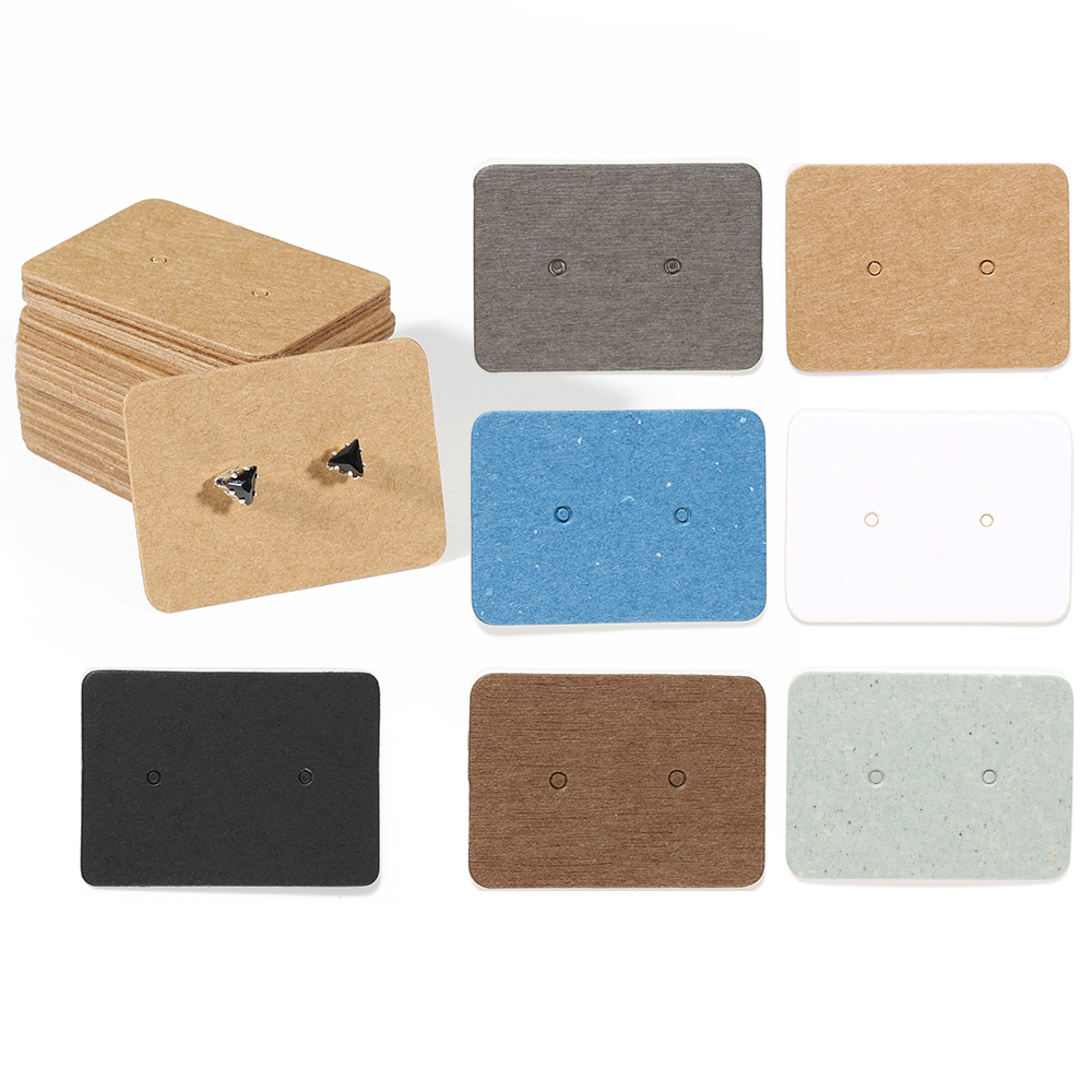 Fifty Piece Earring Display Cards for Jewelry Packaging and Display – view 2
