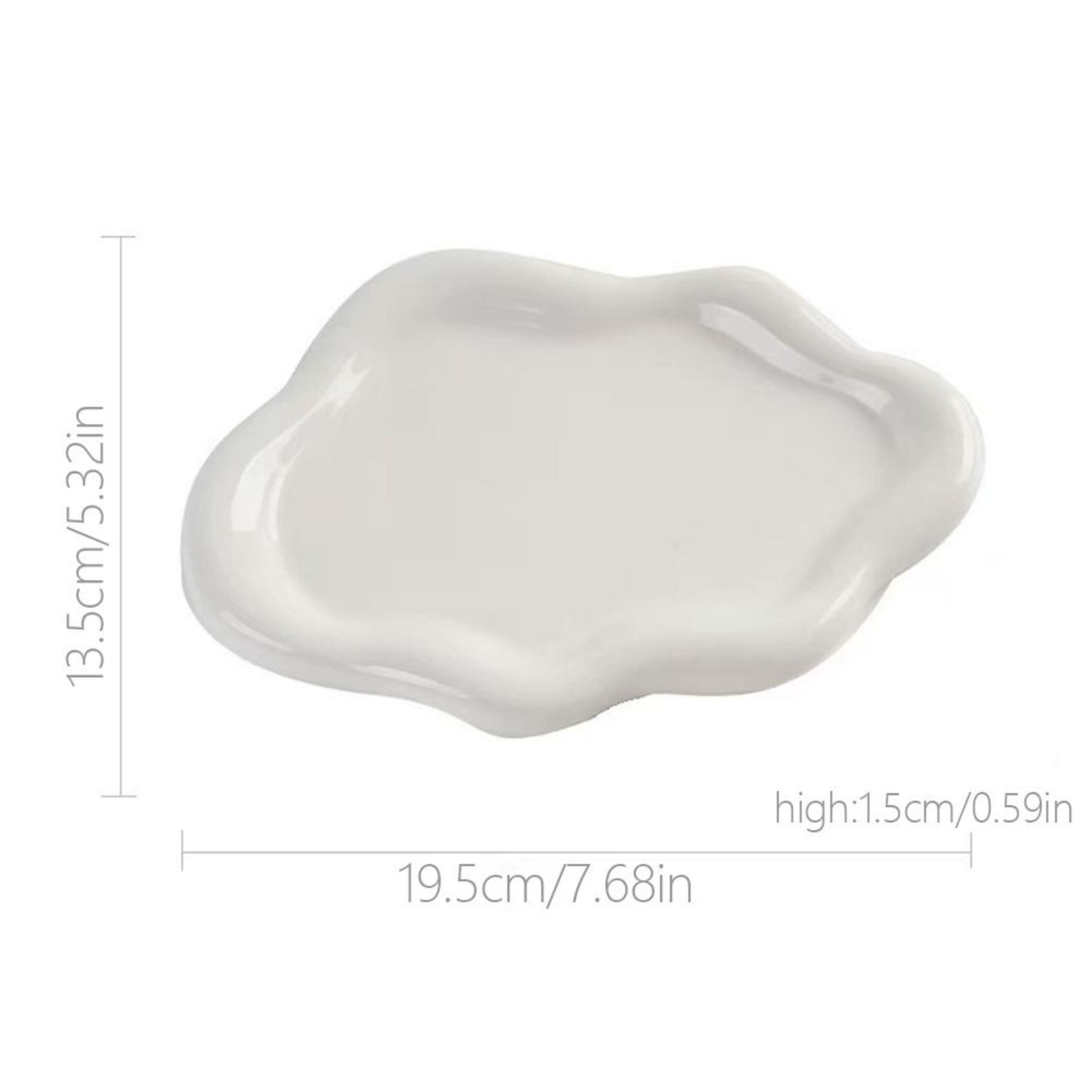 Cloud Shaped Jewelry Storage Tray with Electroplated Finish for Rings and Earrings – view 6