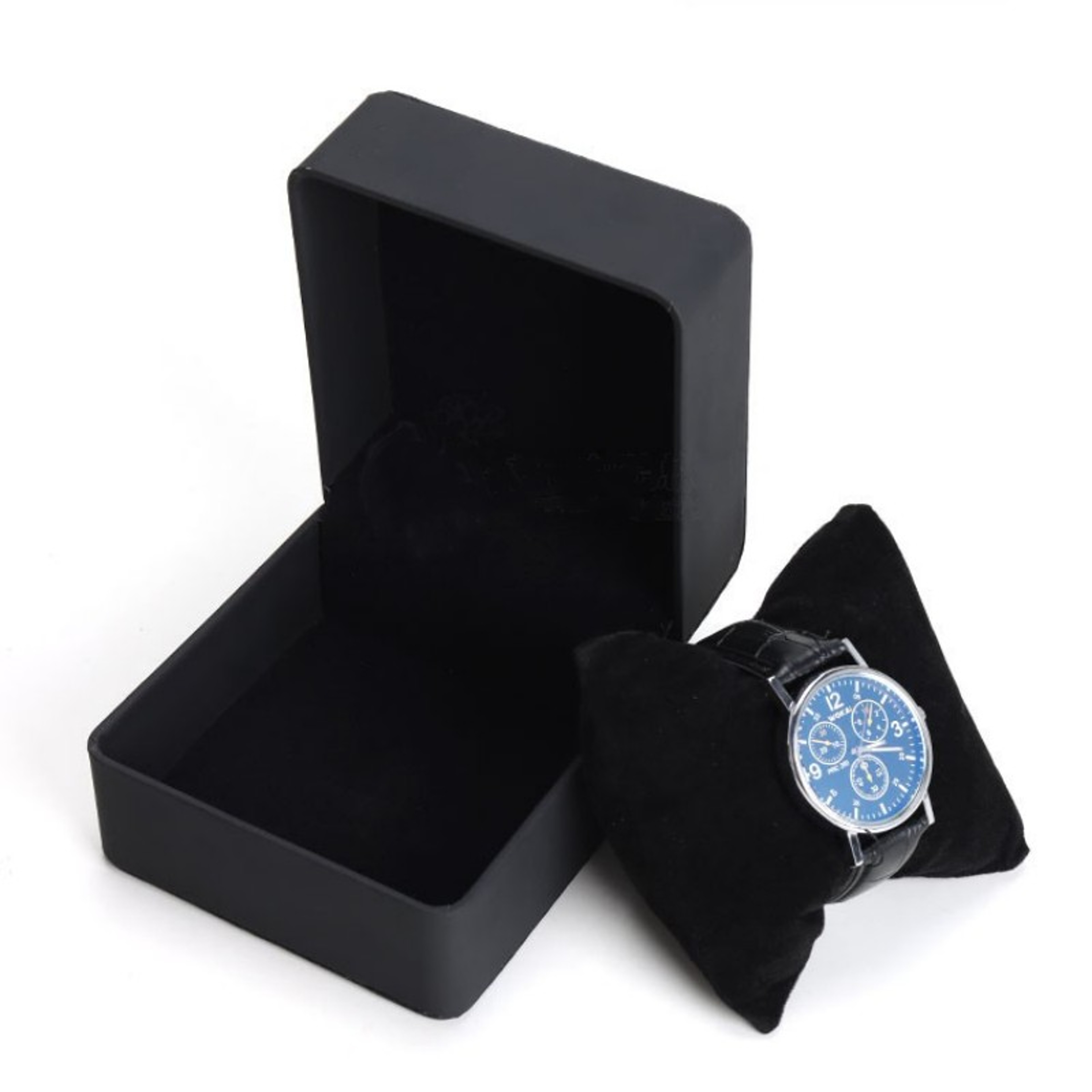 PU Leather Watch Box with Rounded Corners for Jewelry and Bracelet Storage – view 2