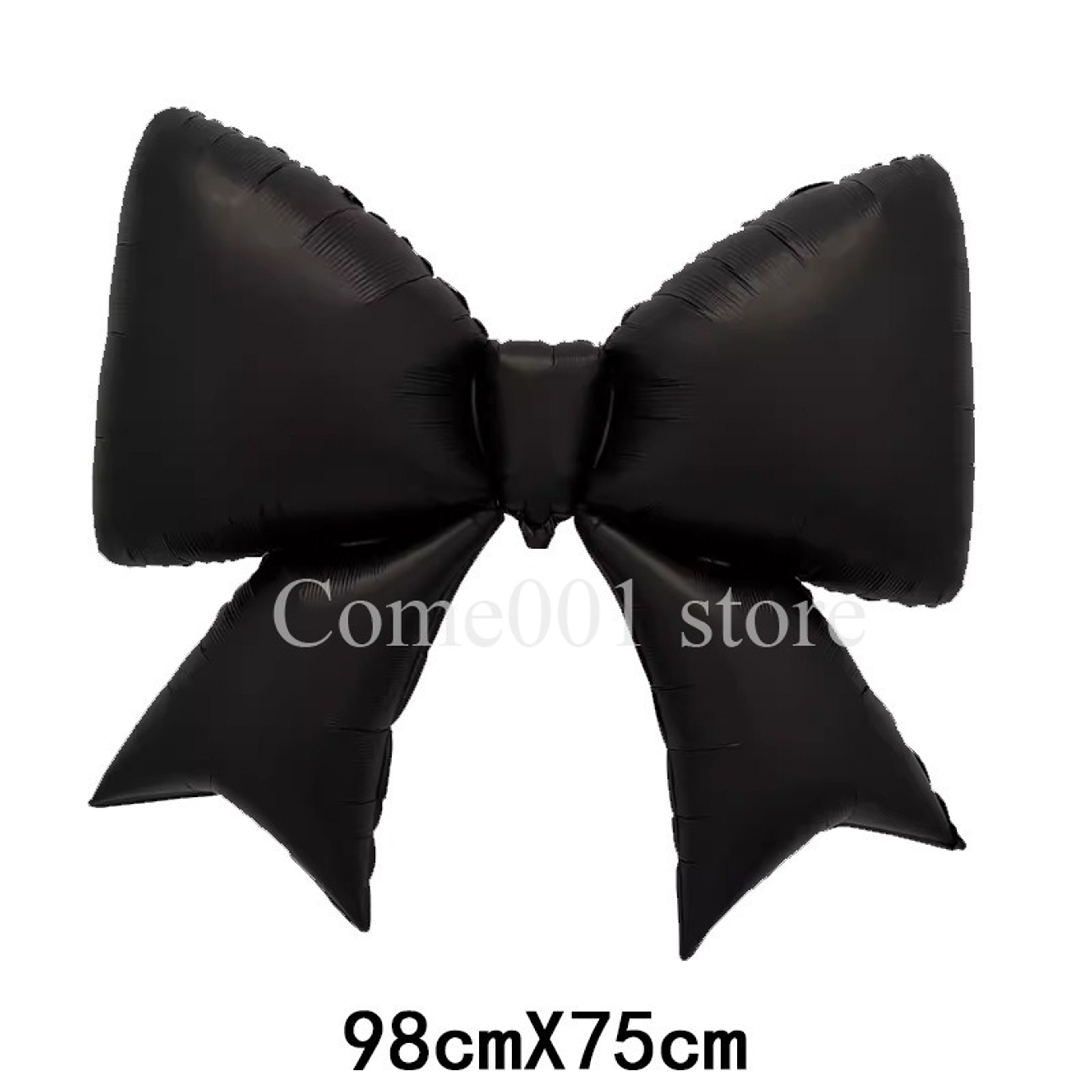 Black Bow Foil Balloons with Silver Heart Design for Party Decorations – view 6