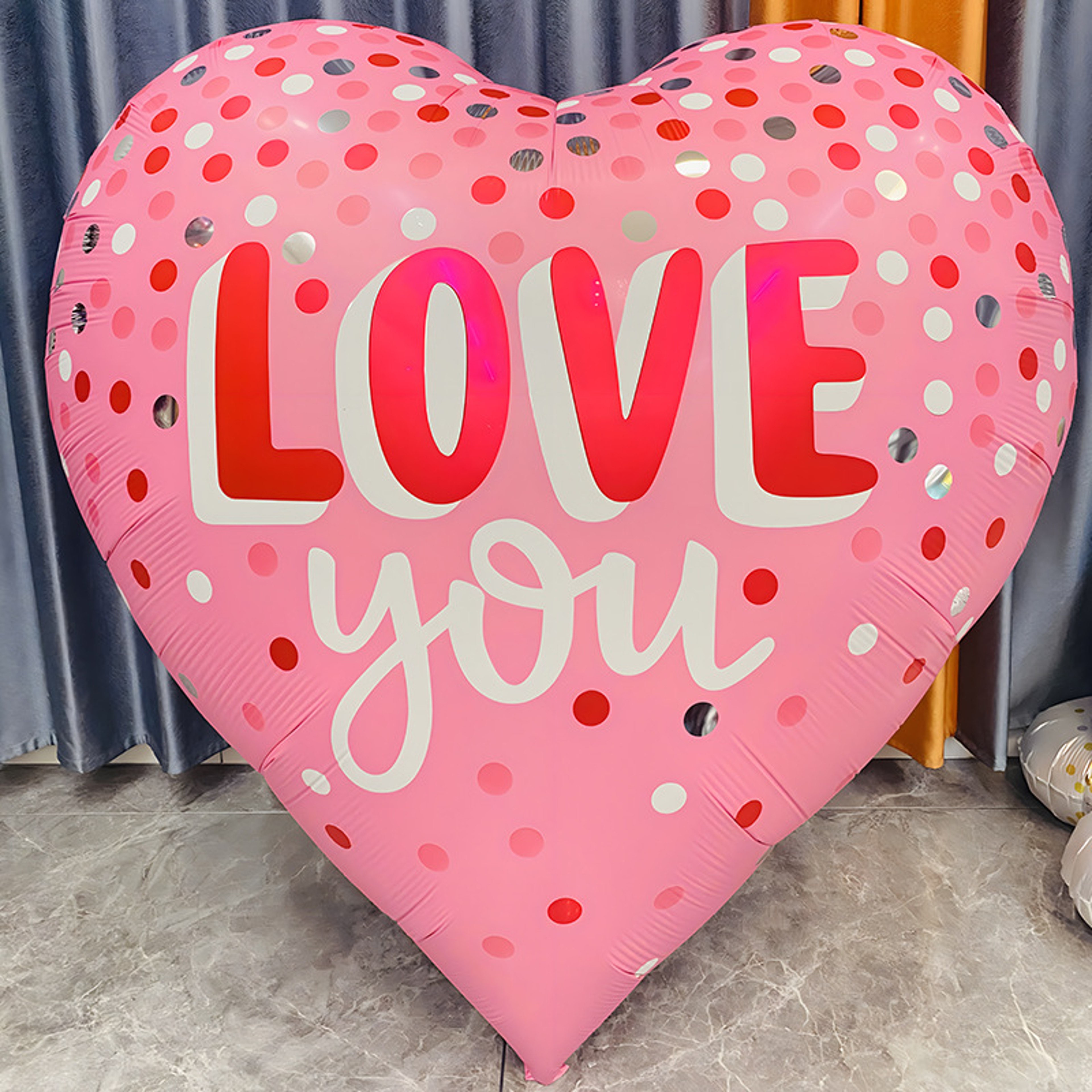 Oversized Heart Shaped Foil Balloon for Weddings and Valentines Day – view 10