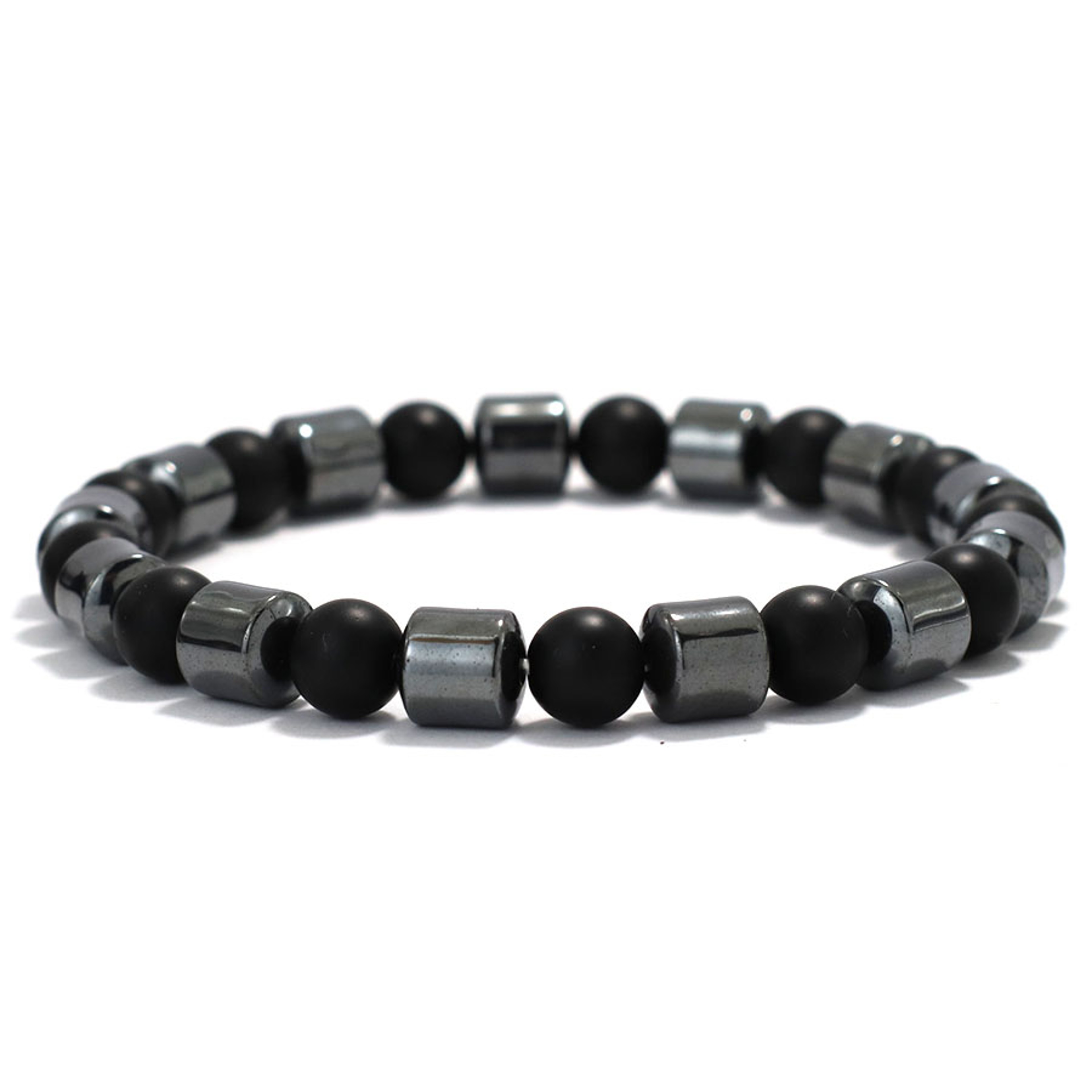 Mens Irregular Stone Beaded Bracelet for Casual and Everyday Wear – view 7