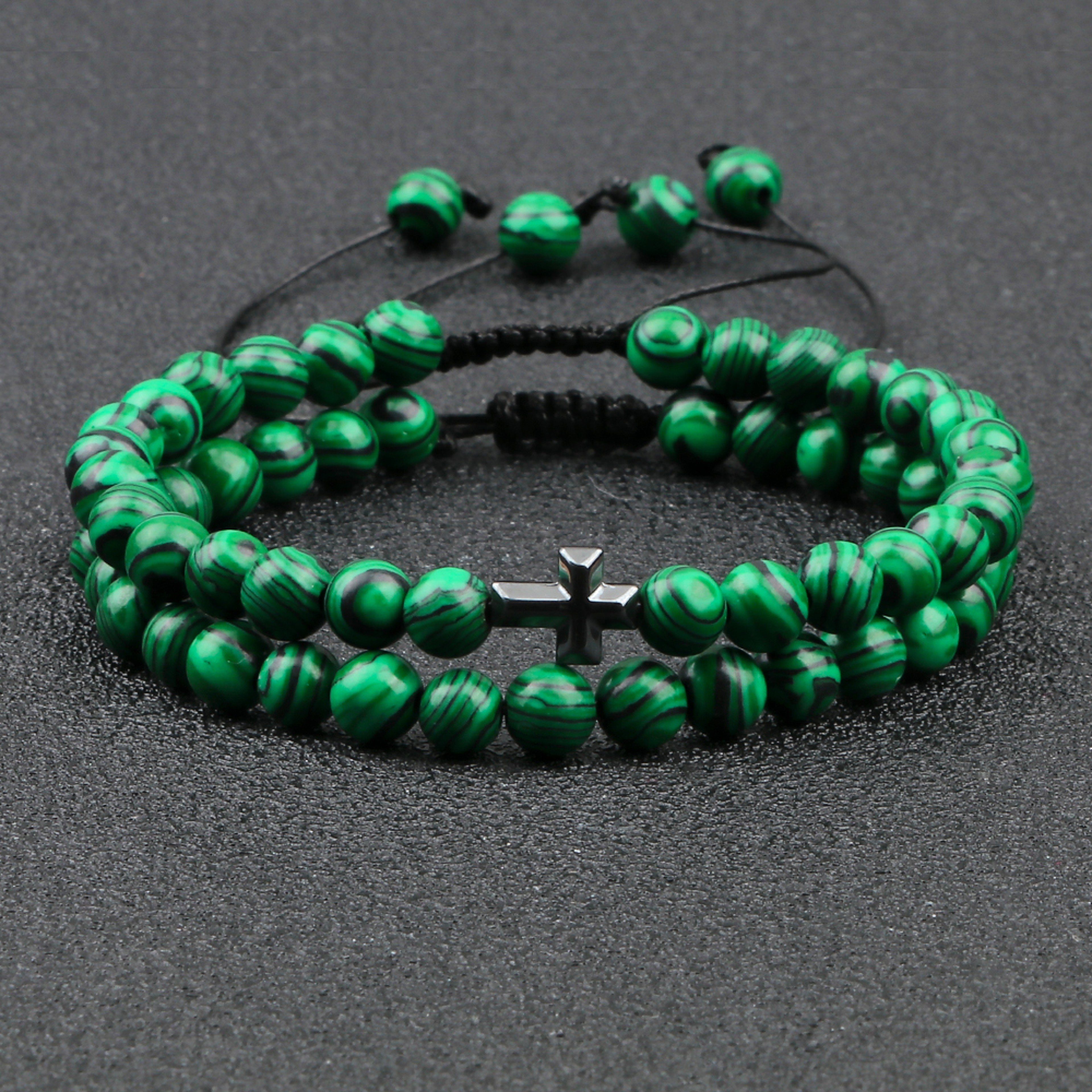 Couples Distance Bead Bracelet With Natural Stone And Adjustable Fit 2
