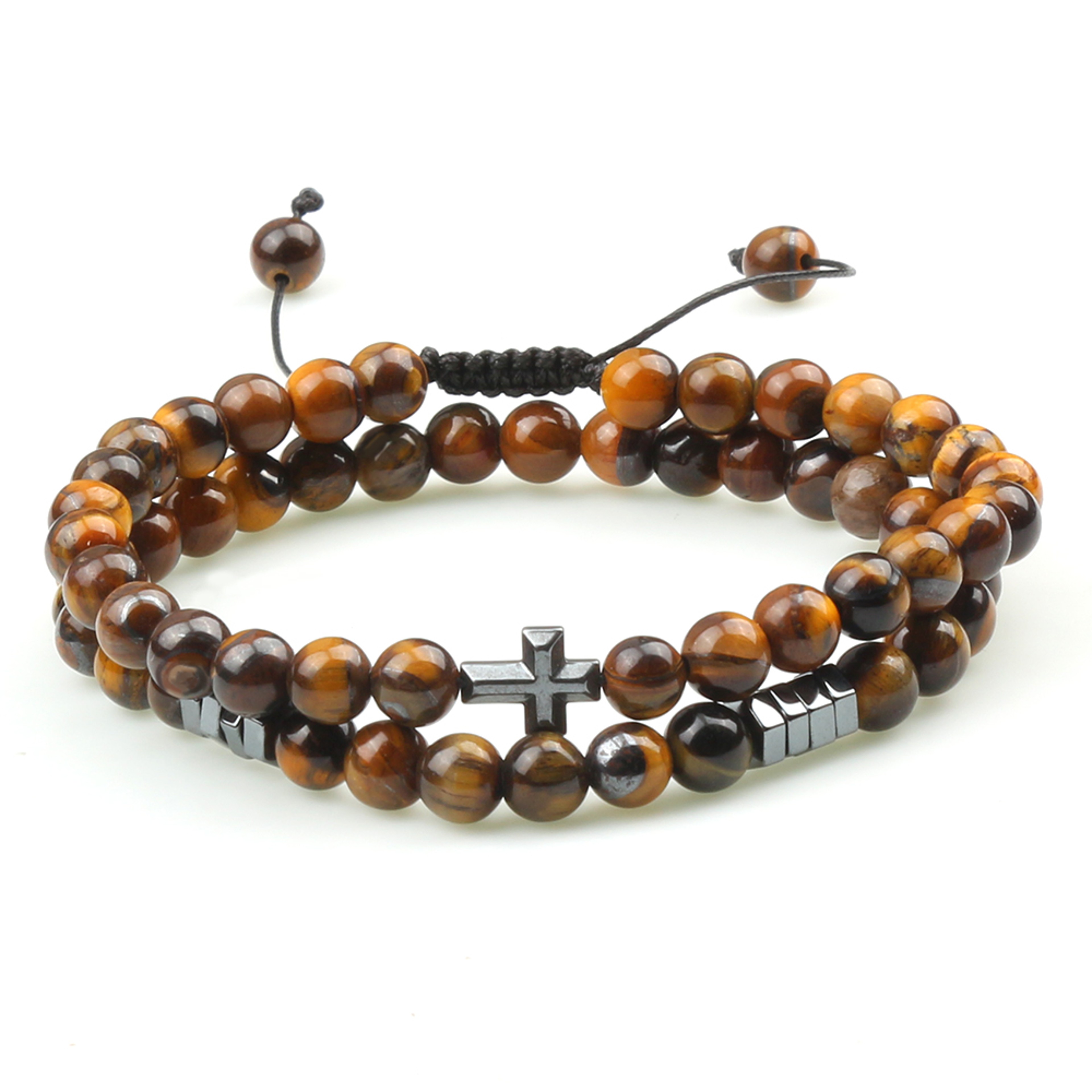 Couples Distance Bead Bracelet With Natural Stone And Adjustable Fit 6
