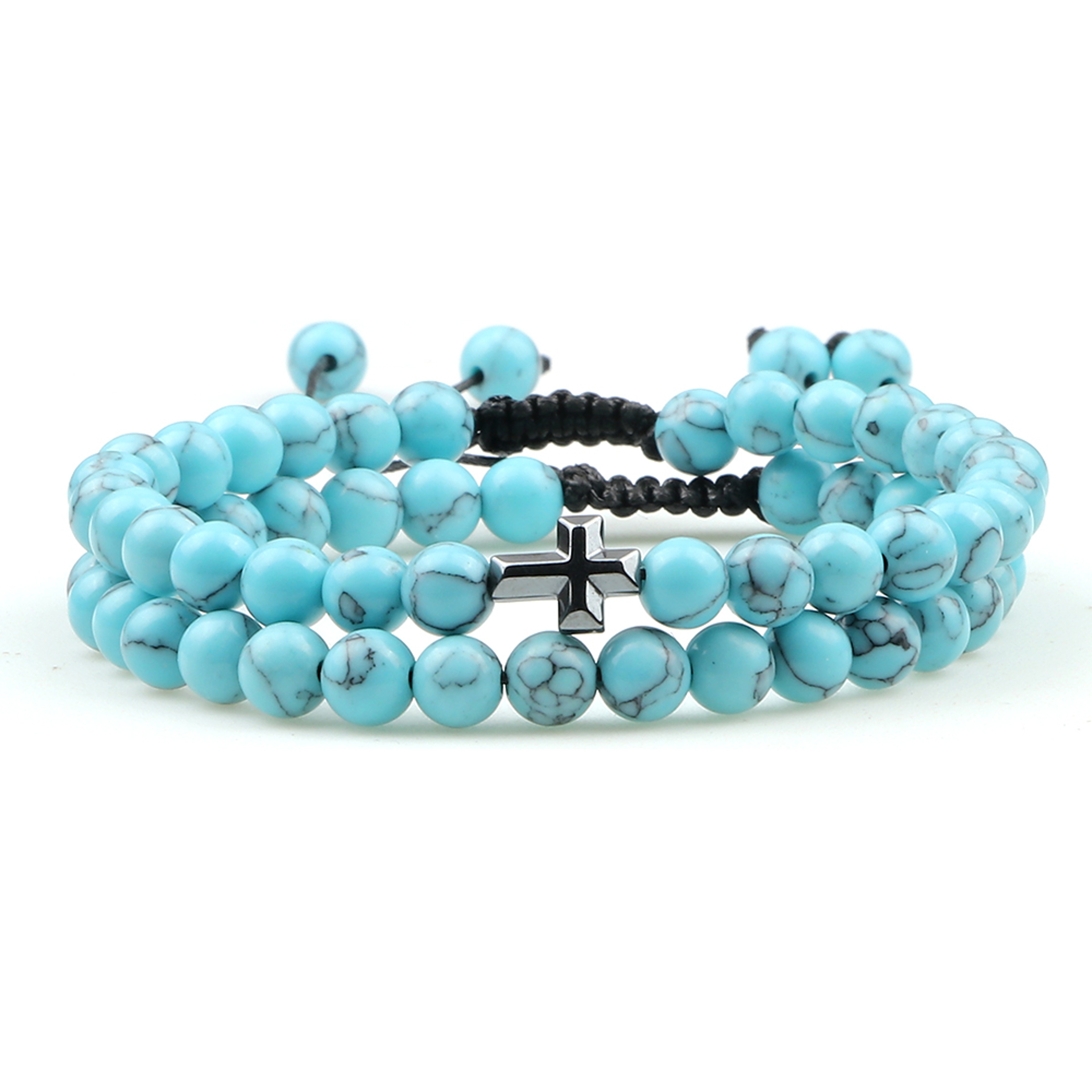 Couples Distance Bead Bracelet With Natural Stone And Adjustable Fit 17