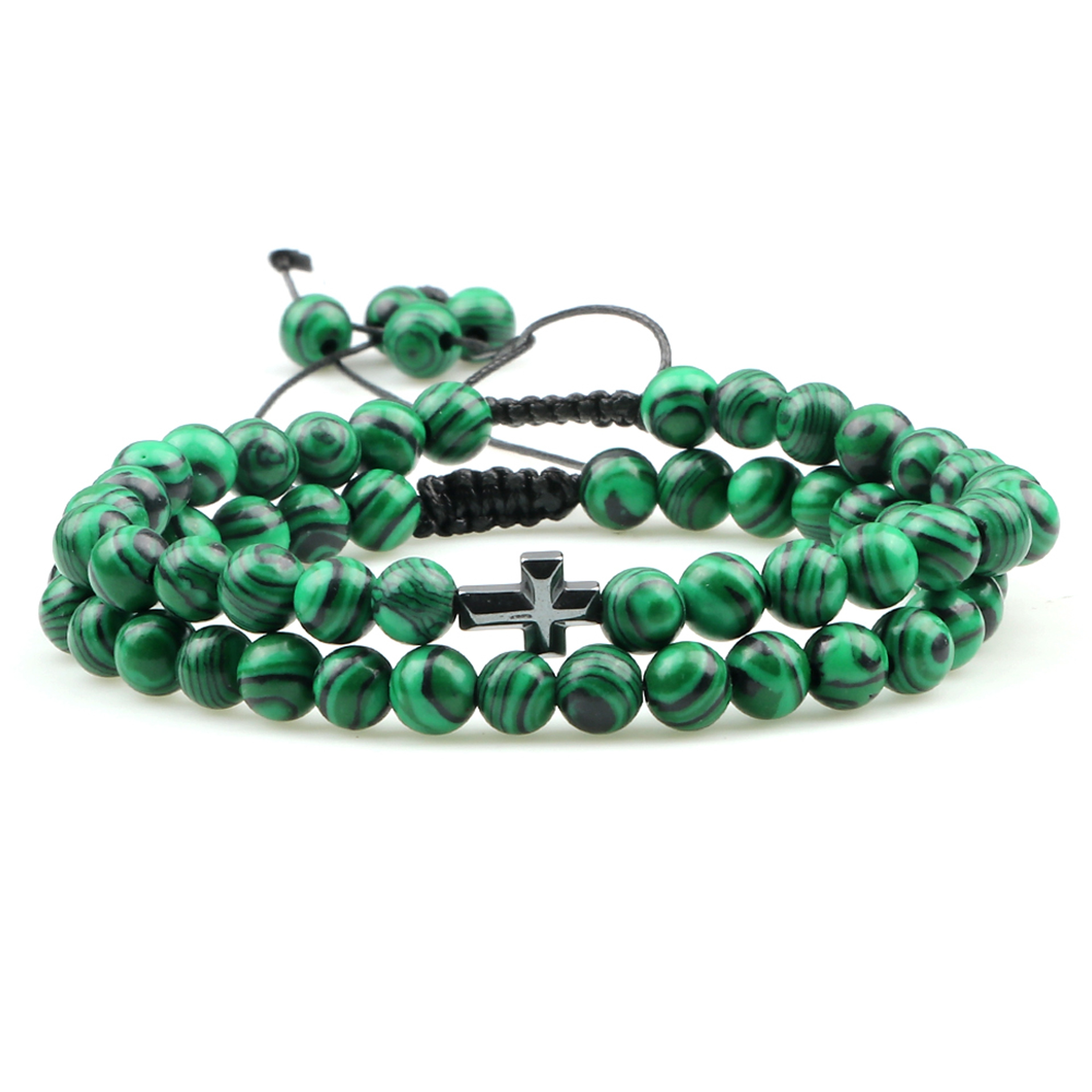 Couples Distance Bead Bracelet With Natural Stone And Adjustable Fit 10