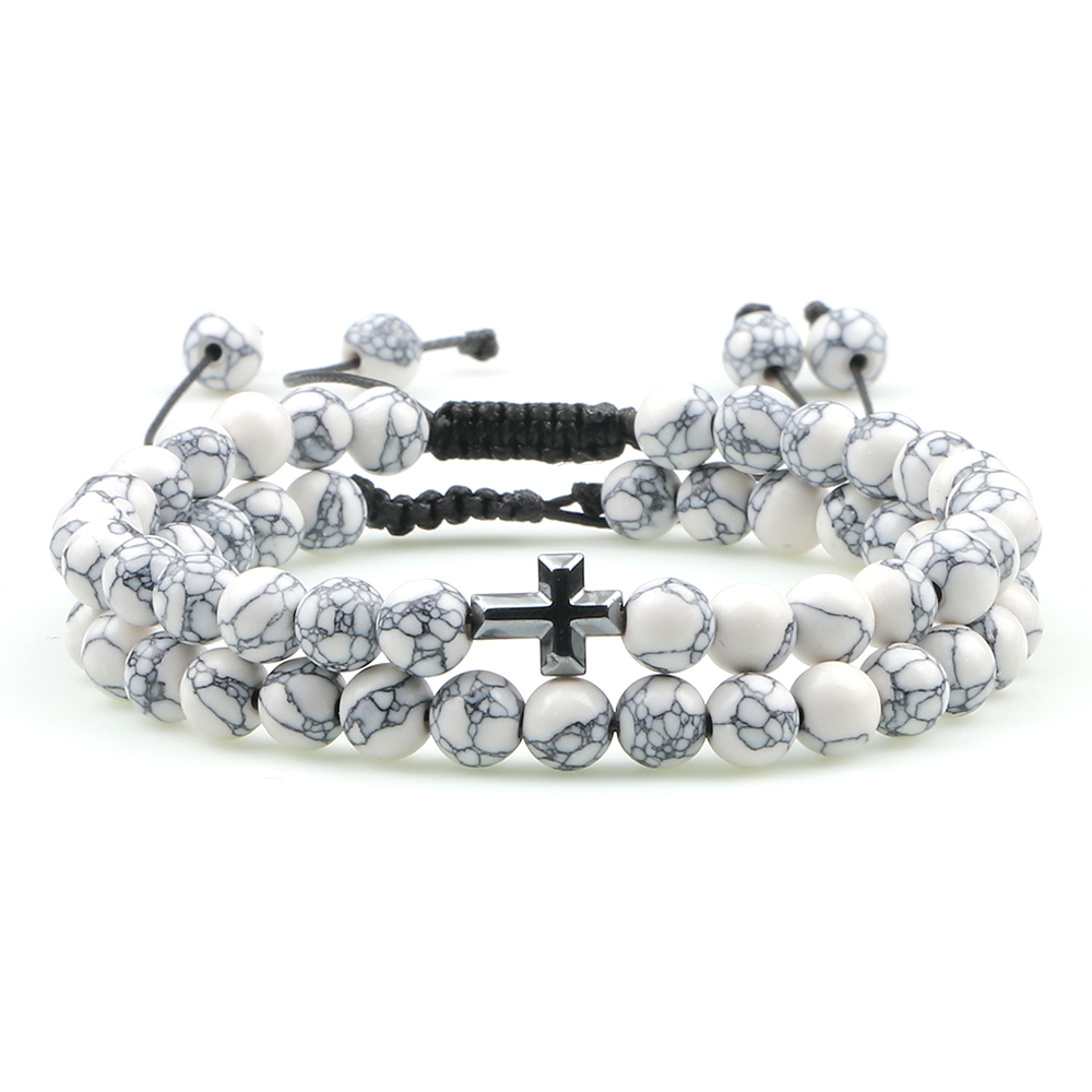 Couples Distance Bead Bracelet With Natural Stone And Adjustable Fit 15