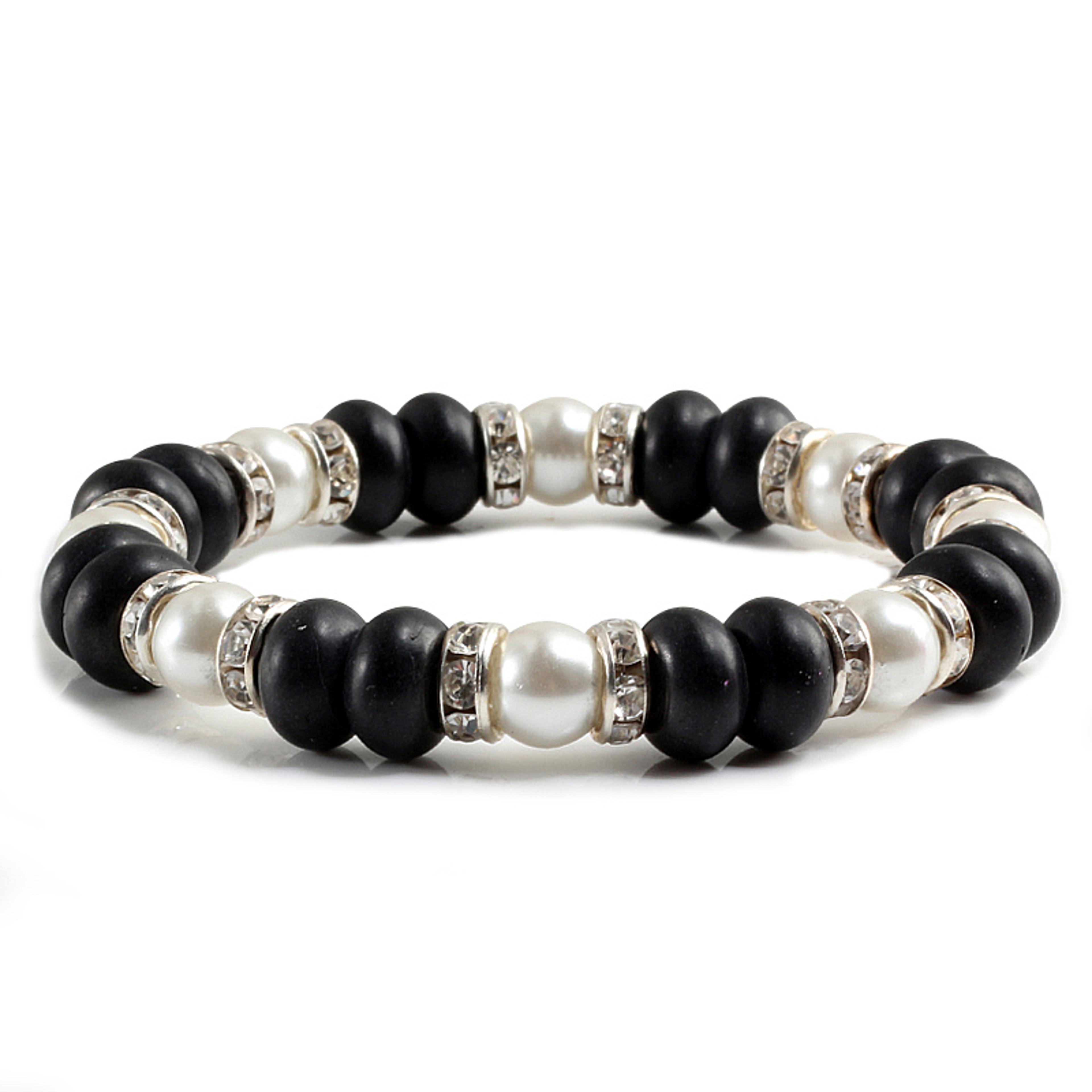 Natural Stone Beaded Elastic Bracelet for Men and Women – view 5