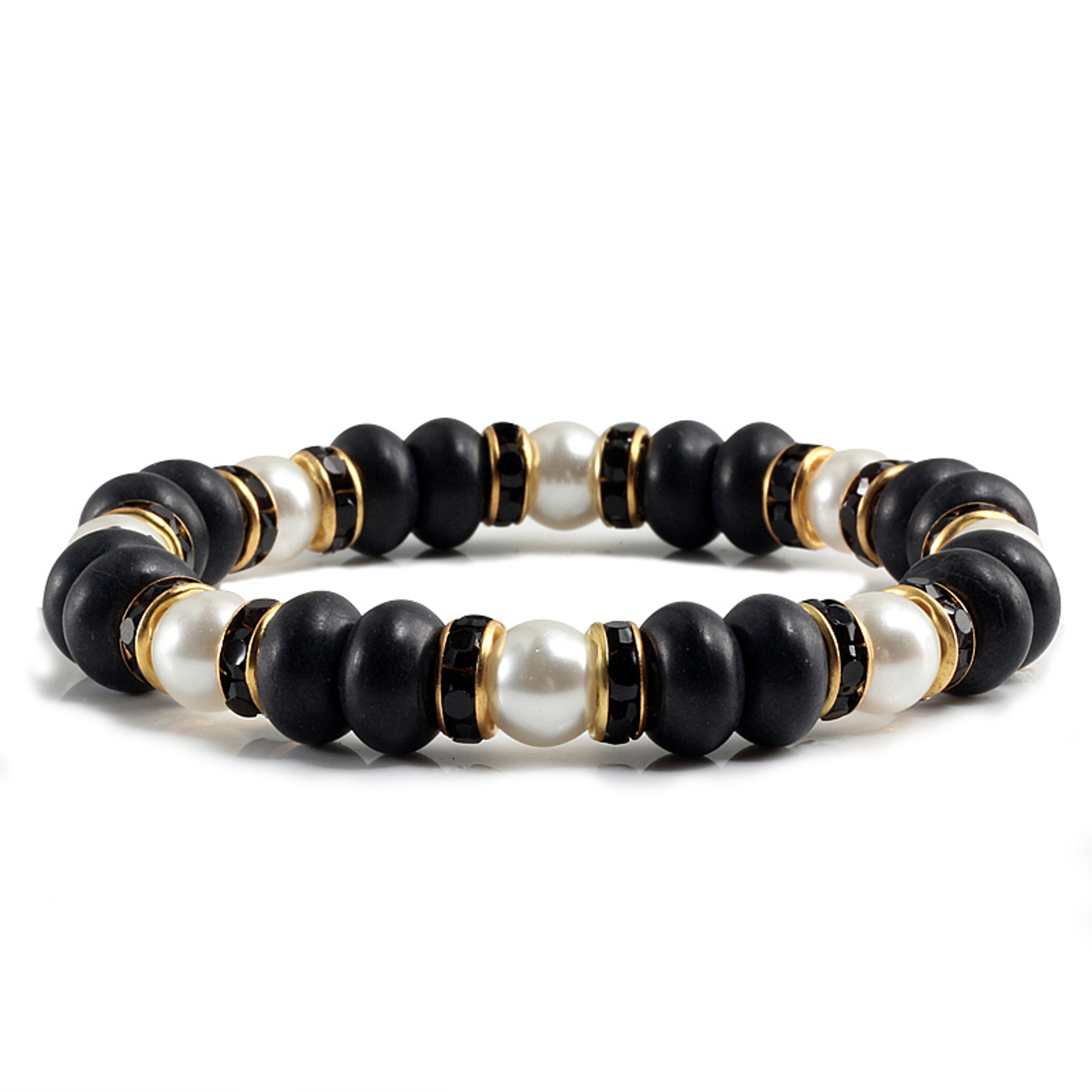 Natural Stone Beaded Elastic Bracelet for Men and Women – view 9